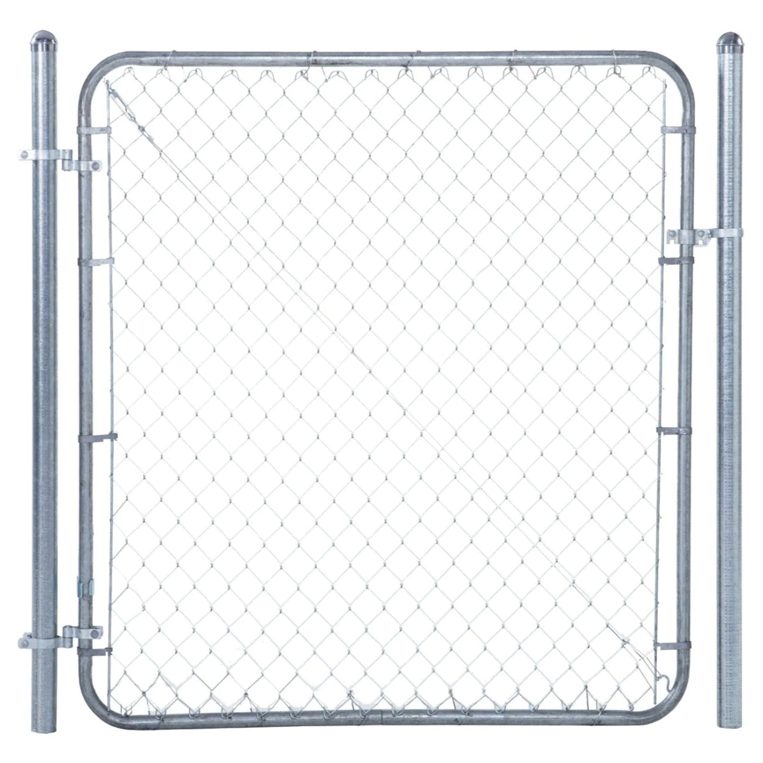 Ensemble de barrière ajustable pour barrière Adjust-A-Gate avec cadre rond en coin, gris