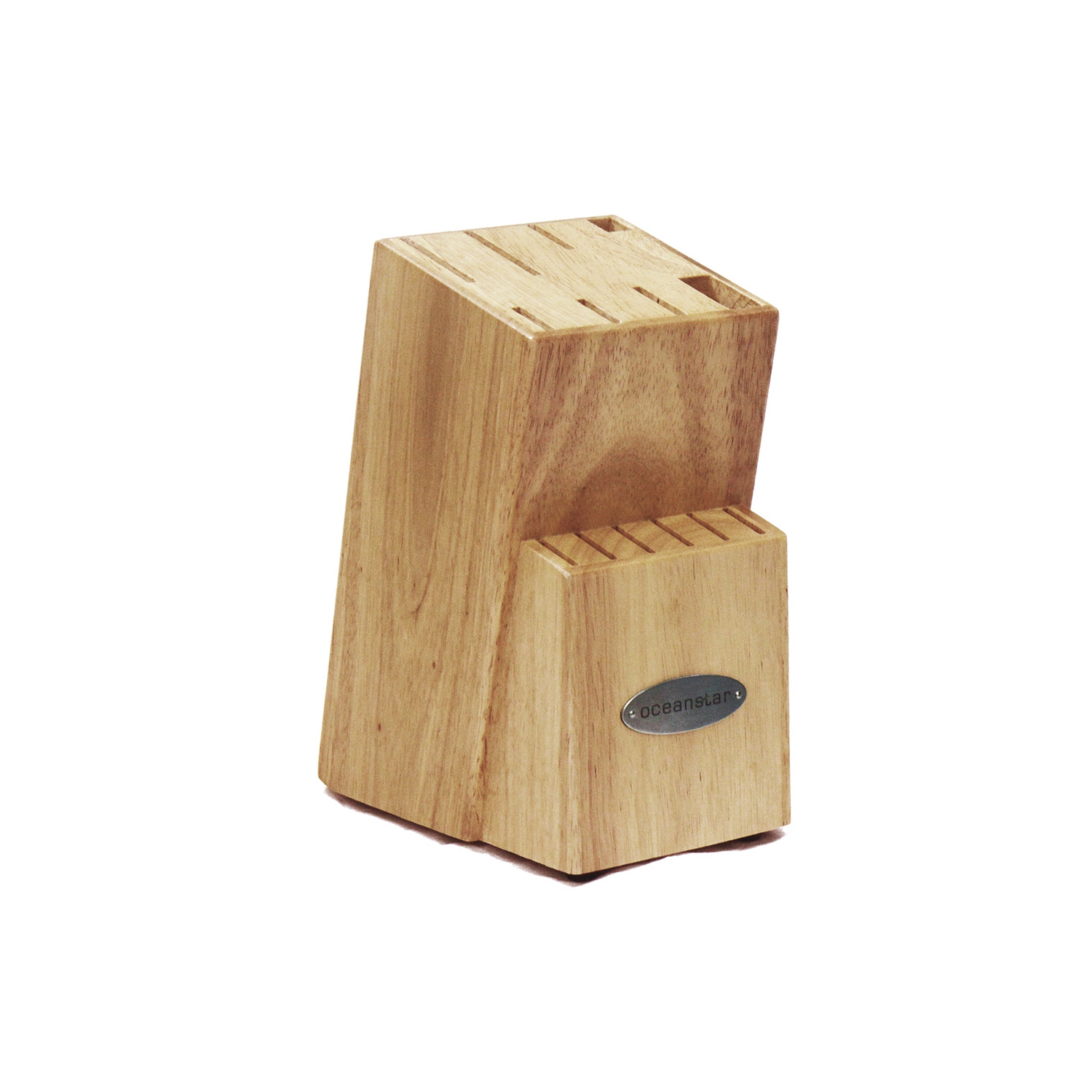 Oceanstar KS1187 Traditional 15-Piece Knife Set with Block Natural