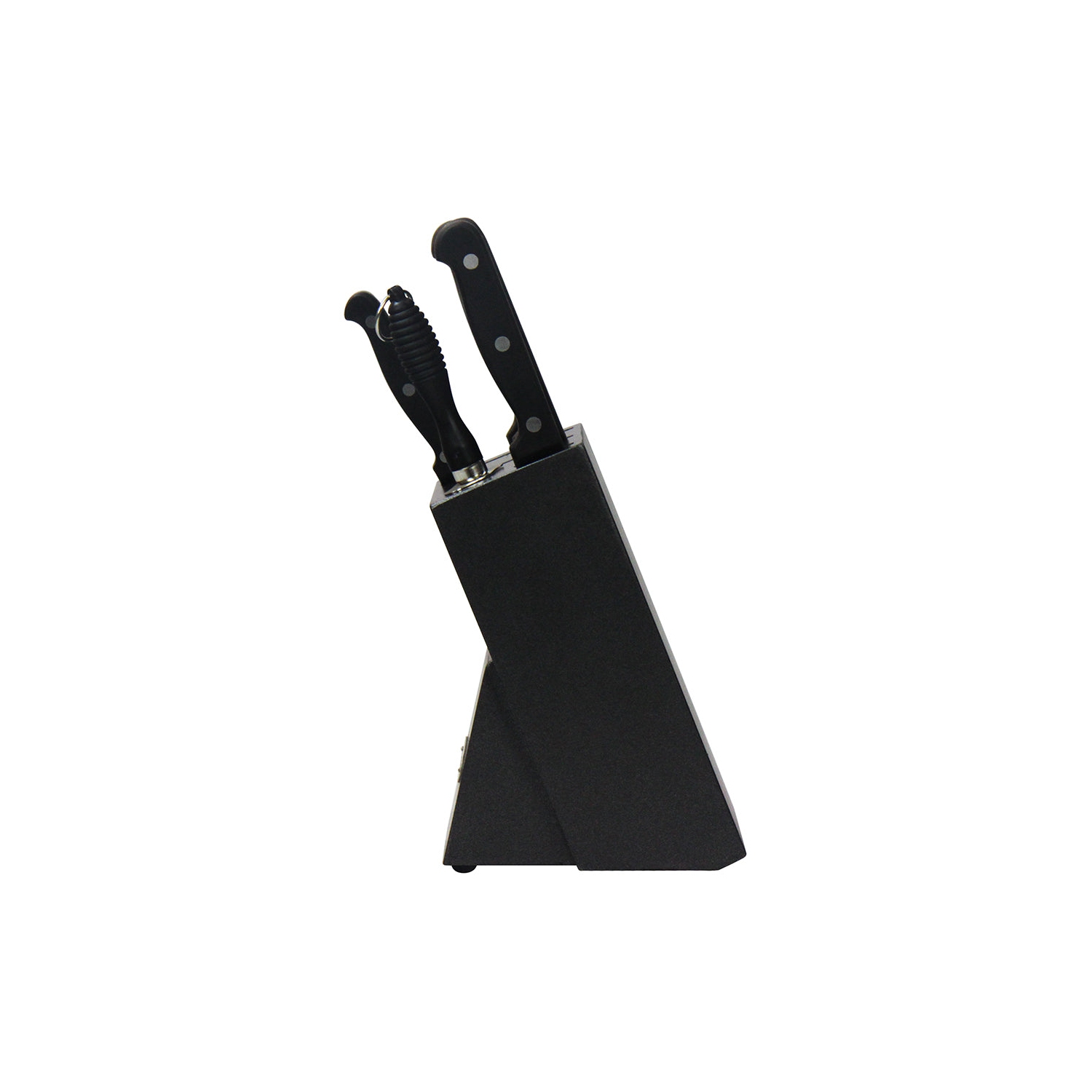 Oceanstar KS1200 Contemporary 6-Piece Knife Set with Block Elegant Black