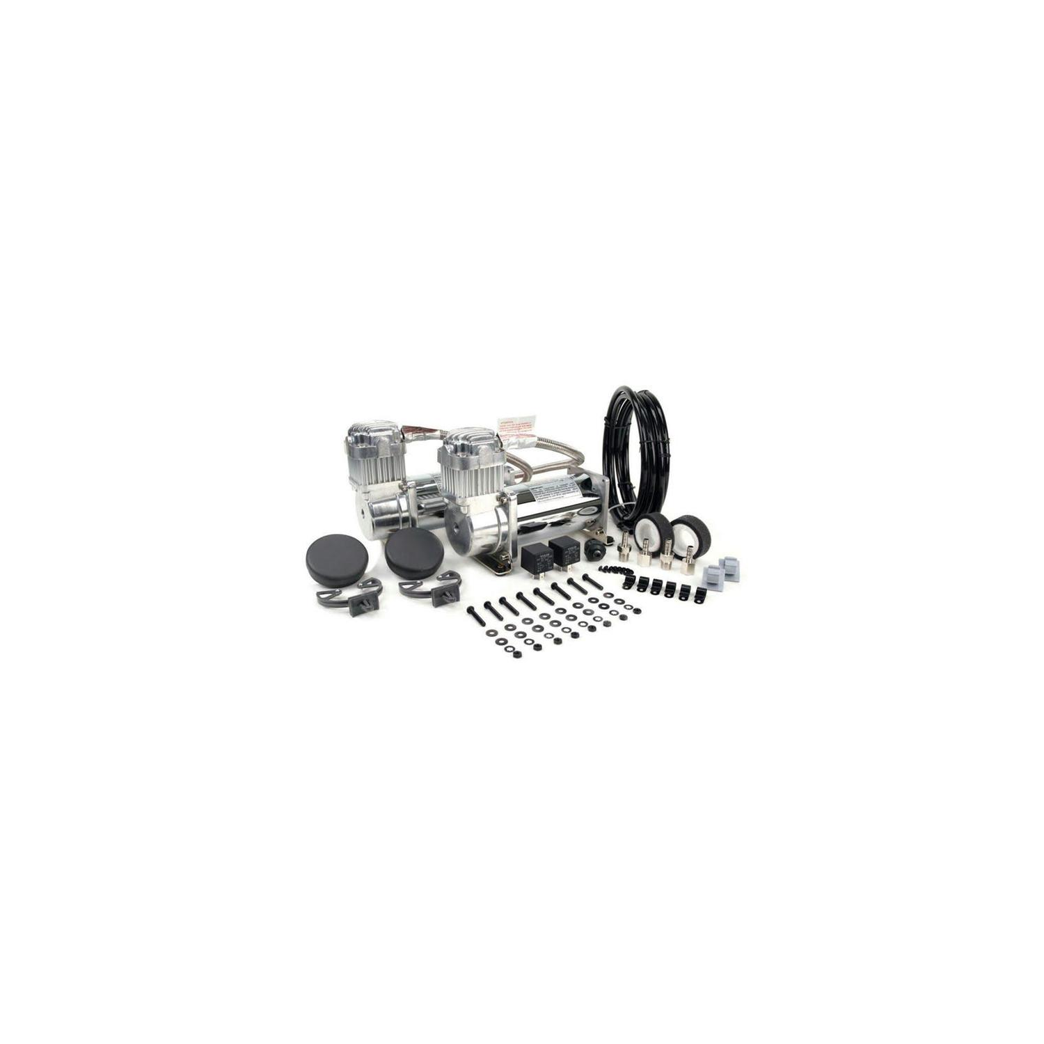VIAIR 40013 Viair Dual 2 400C 12 Volt Chrome Air Compressor Value Pack