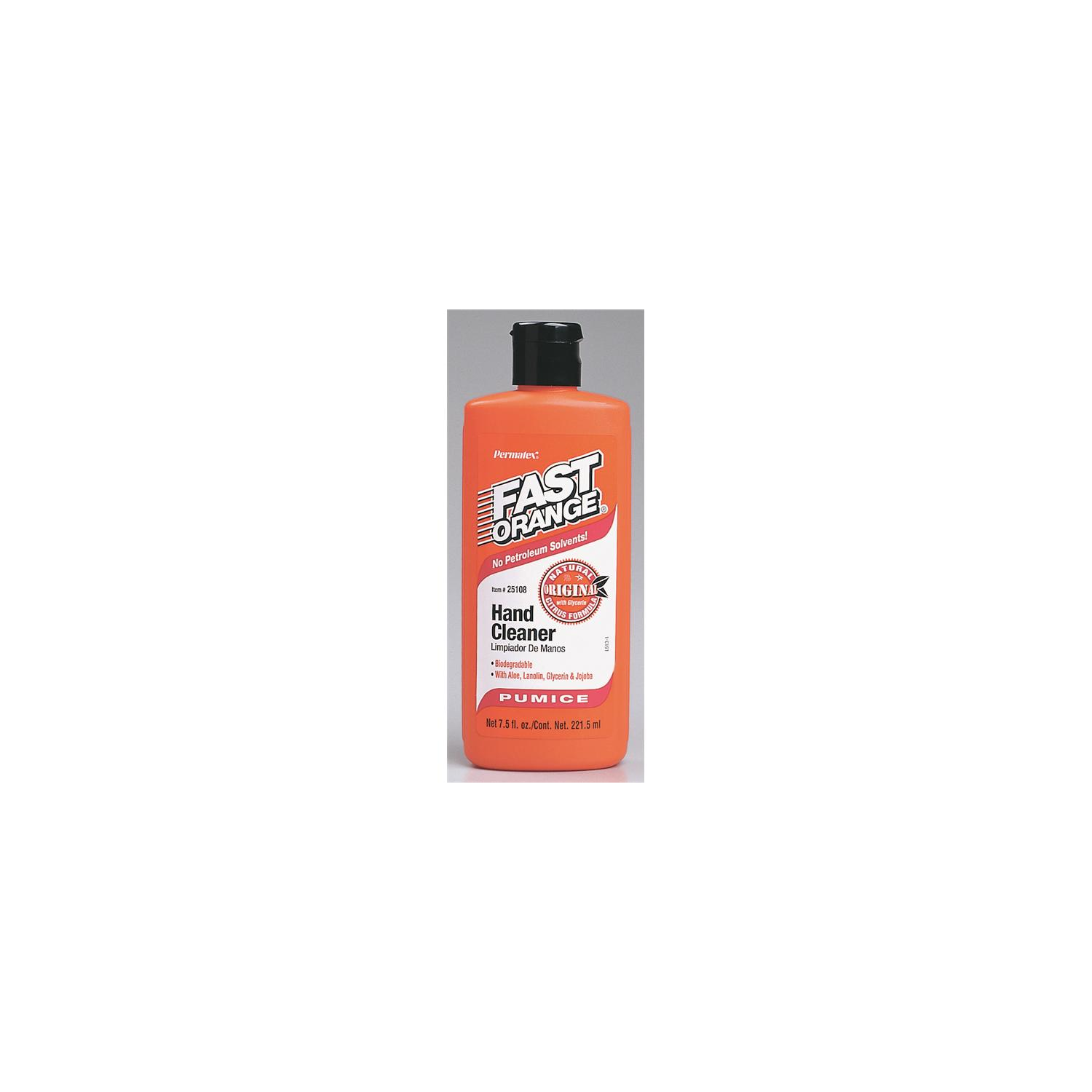 Permatex – Nettoyant pour les mains Fast Orange avec pierre ponce, 7,5 oz, 25108