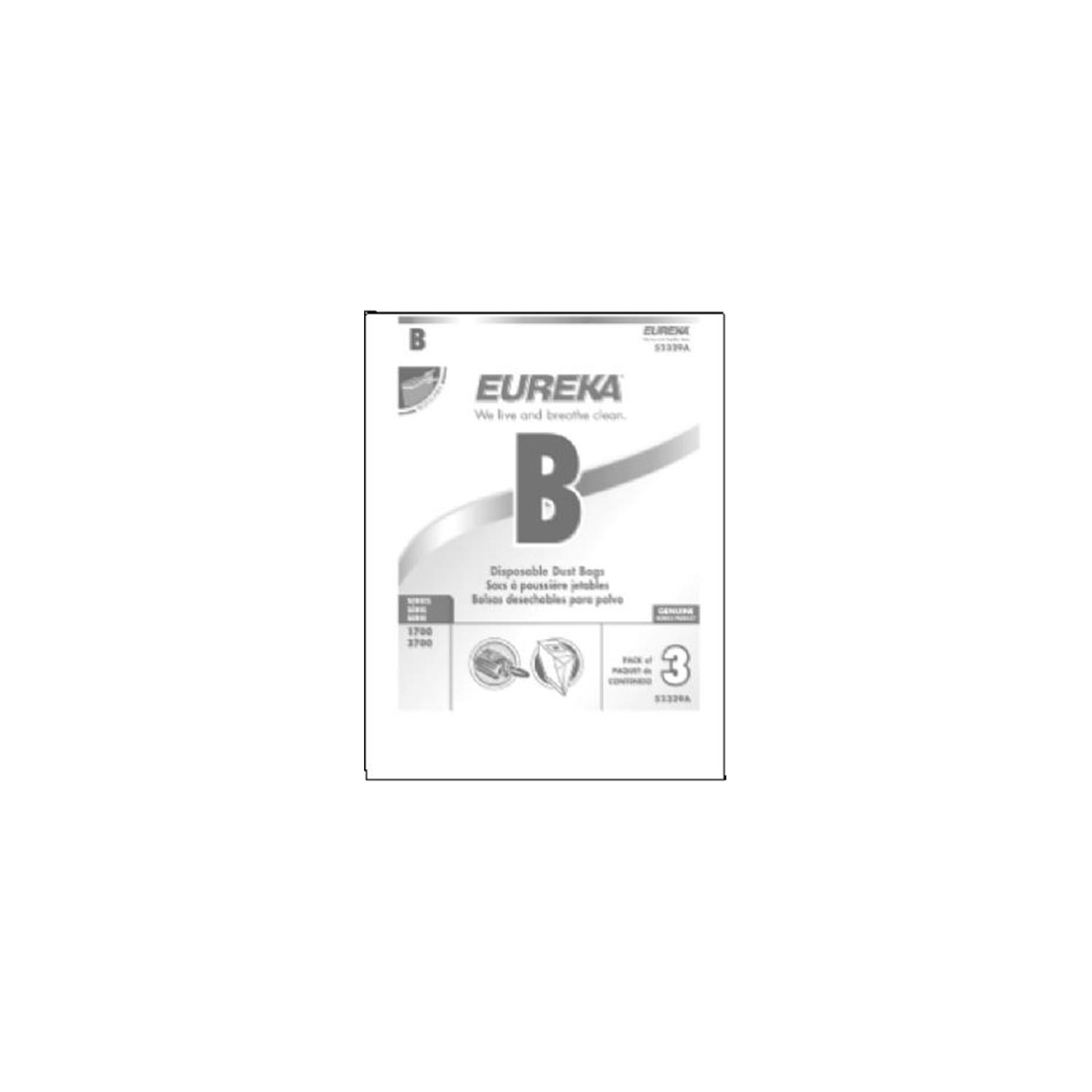 Ensemble de 3 sacs de rechange pour aspirateur Eureka style B 52329A d’Electrolux