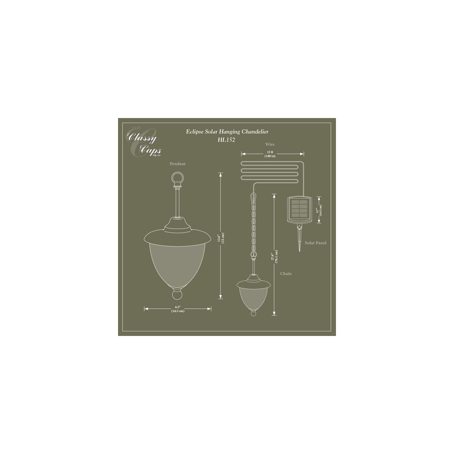 Classy Caps Eclipse Solar Hanging Chandelier HL152