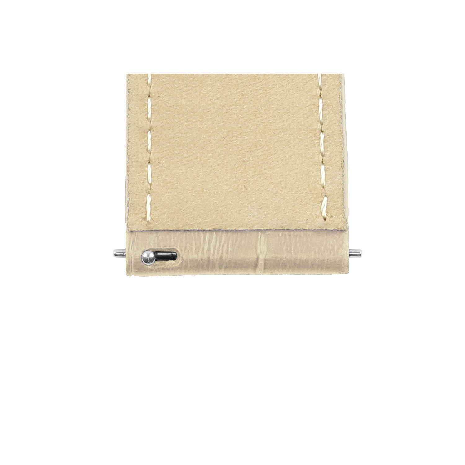 DASSARI L3 Croc Embossed Leather Smartwatch Strap 22mm Band with Quick Release Pins in Tan