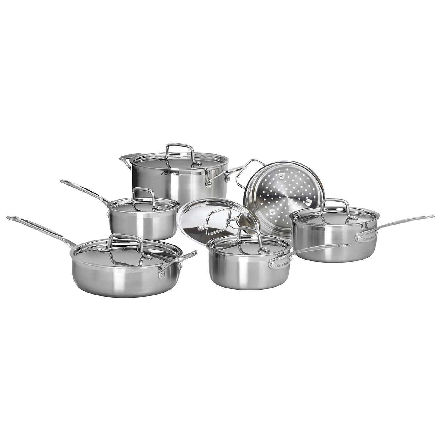 Cuisinart Triple-Ply 12-Piece Multiclad Pro Cookware Set - Stainless Steel