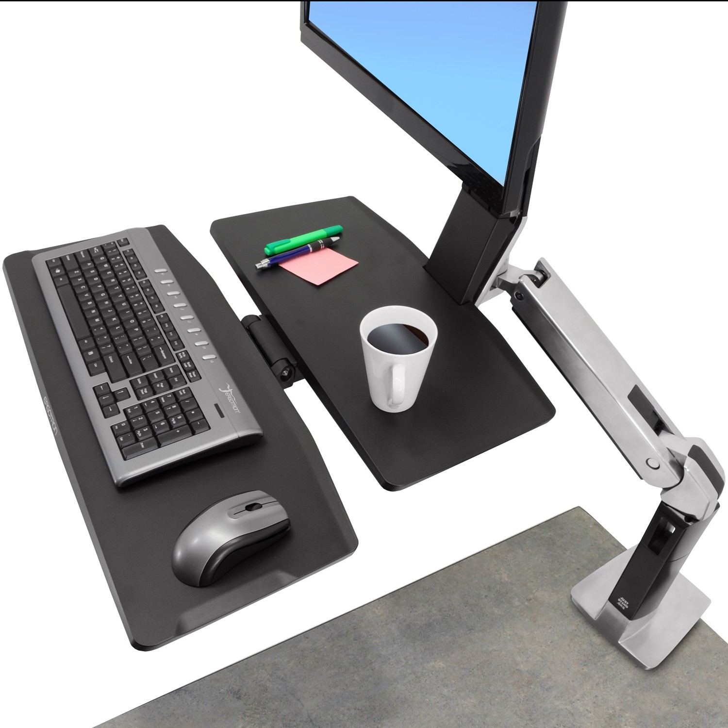 Ergotron – WorkFit-A simple LD avec surface de travail