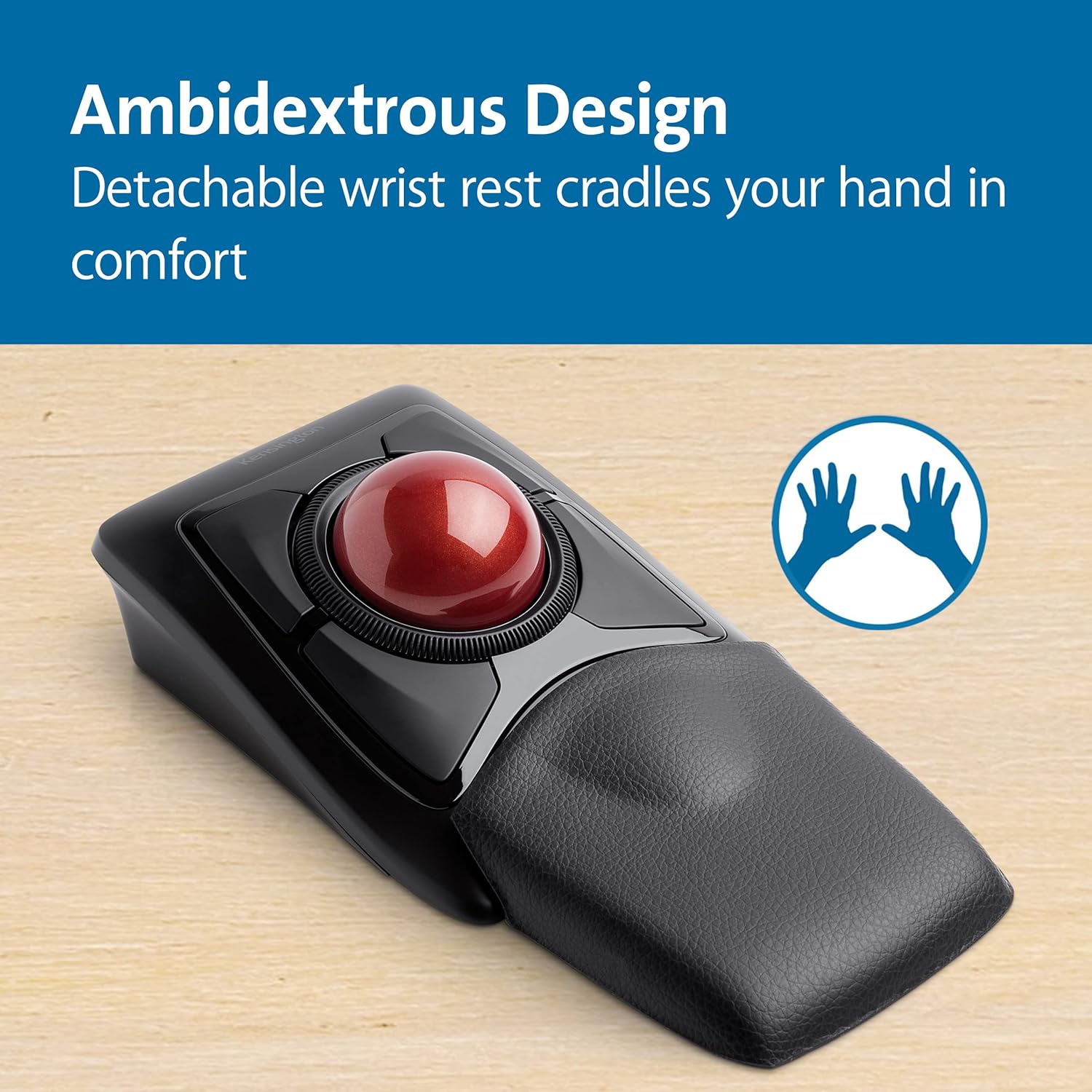 Kensington Wireless Expert Optical TrackBall Mouse - Black -