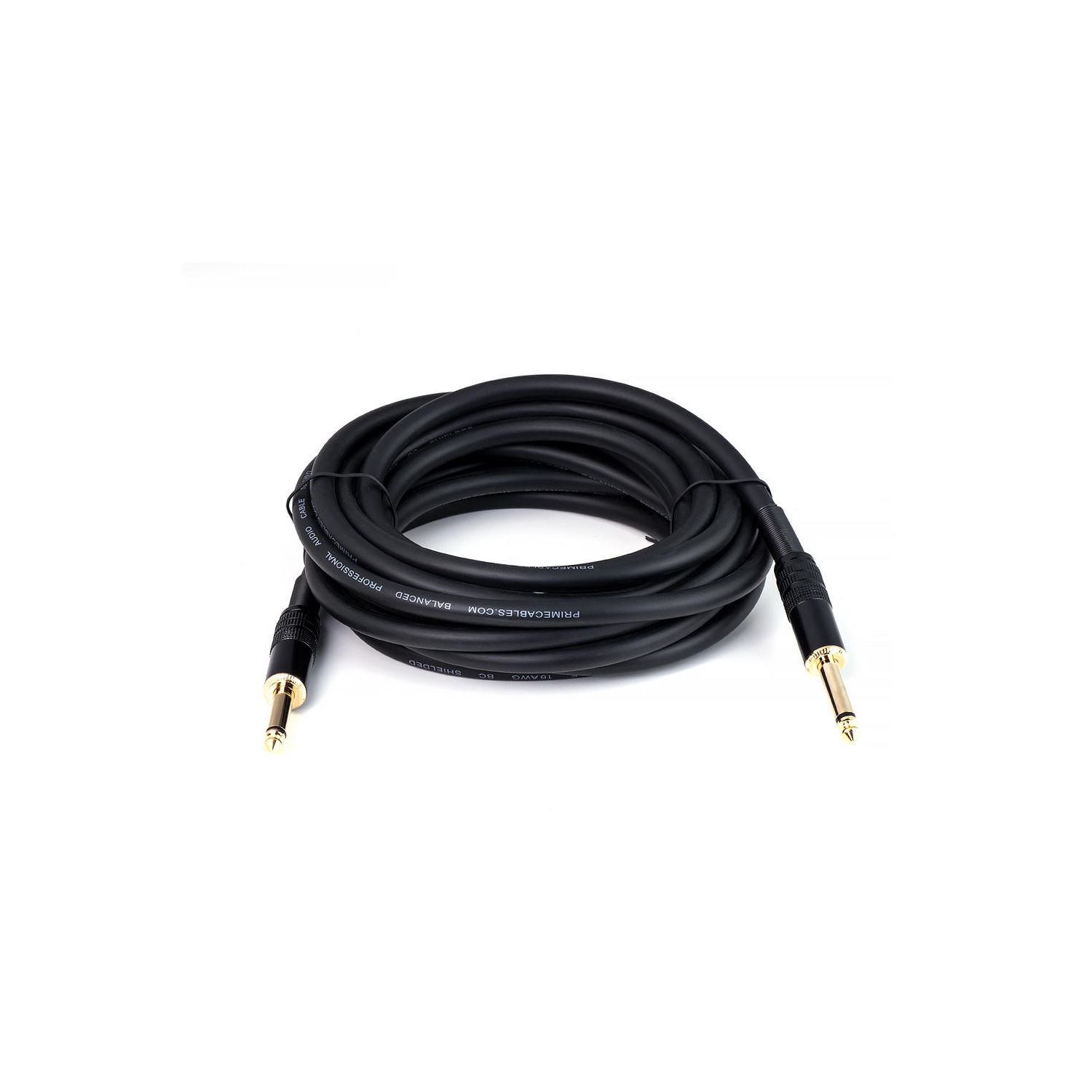 Primecables 15ft Premier Series 1/4inch Male 16AWG Audio Cable (Gold Plated)