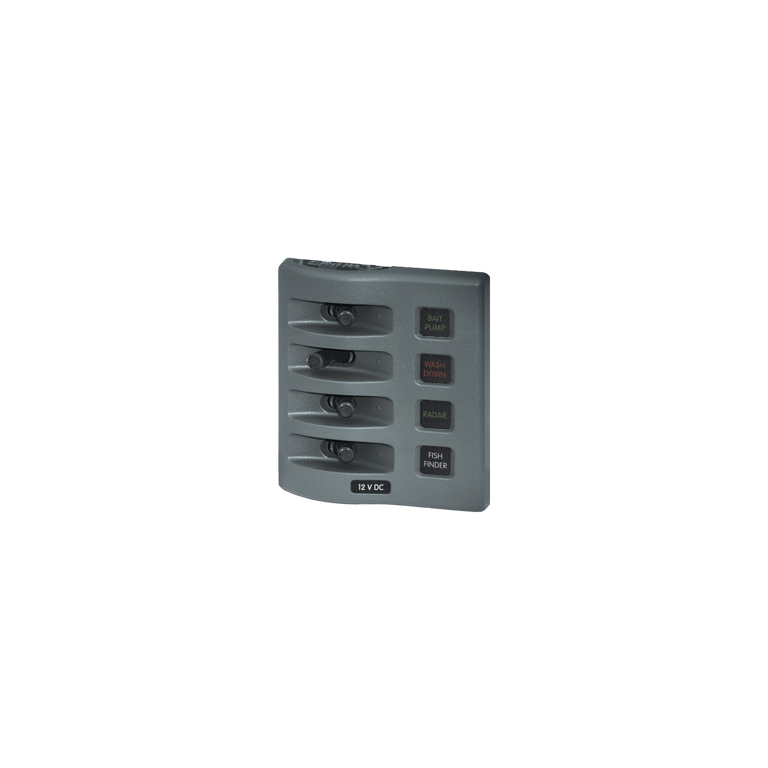 Panneau de fusibles résistant aux intempéries pour la mer bleue 4304, 4 positions, gris