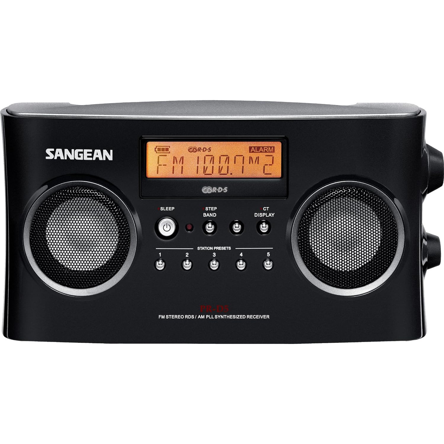 Sangean PR-D5P Portable Radio with Digital Tuning and RDS (Black)