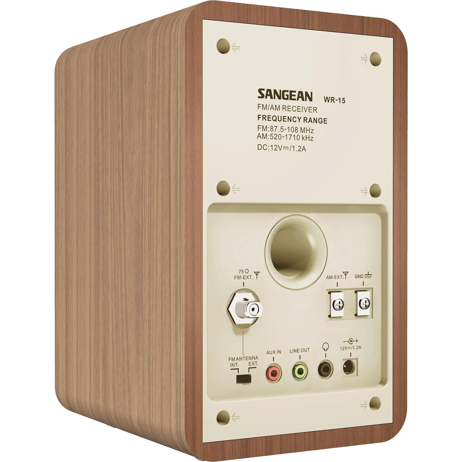 Sangean WR-15WL AM/FM Table Top Wooden Radio, Walnut