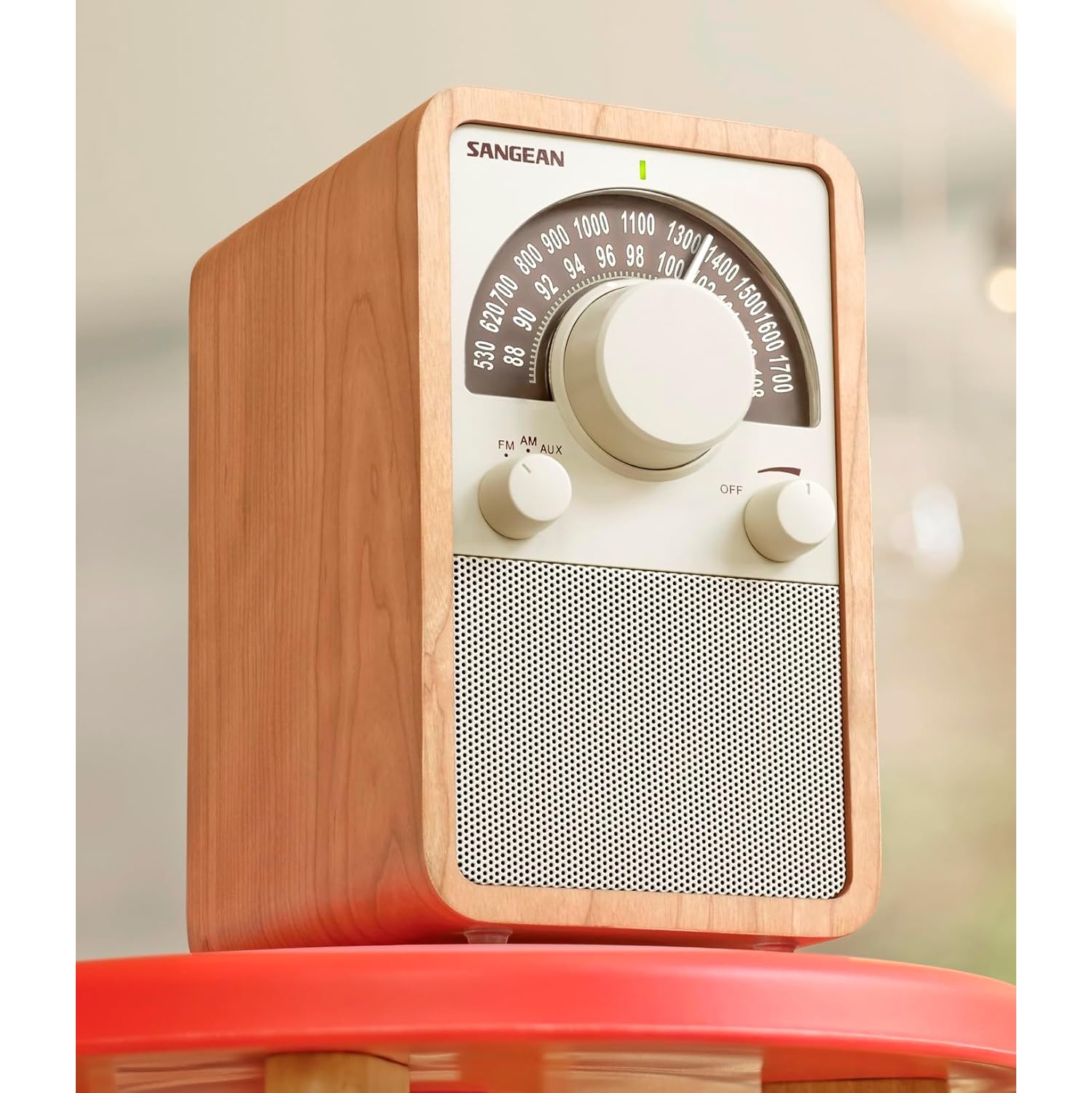 Sangean WR-15WL AM/FM Table Top Wooden Radio, Walnut
