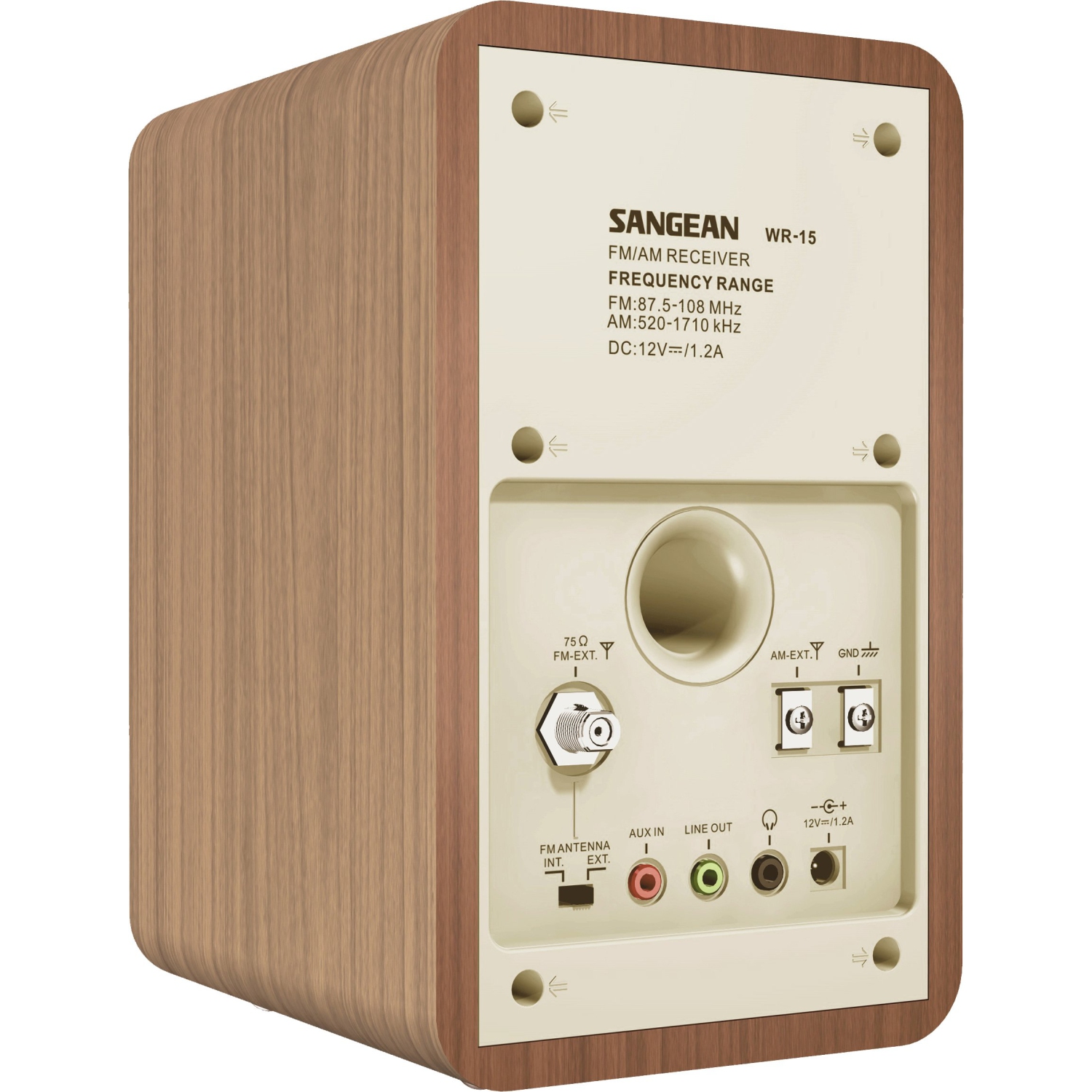 Sangean WR-15WL AM/FM Table Top Wooden Radio, Walnut
