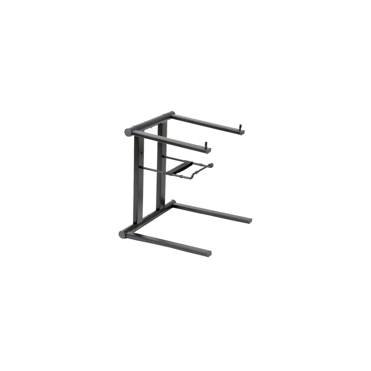 Pyle PLPTS35 Universal Portable Foldable Professional DJ Laptop Stand with Second Accessory Tray