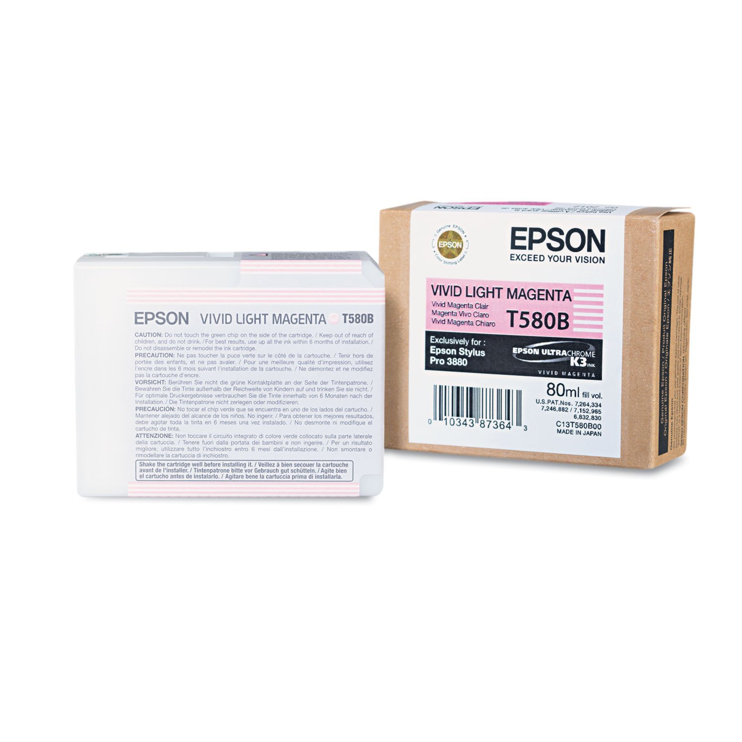 Epson America T580B00 Vivid Light Magenta Ink Cart