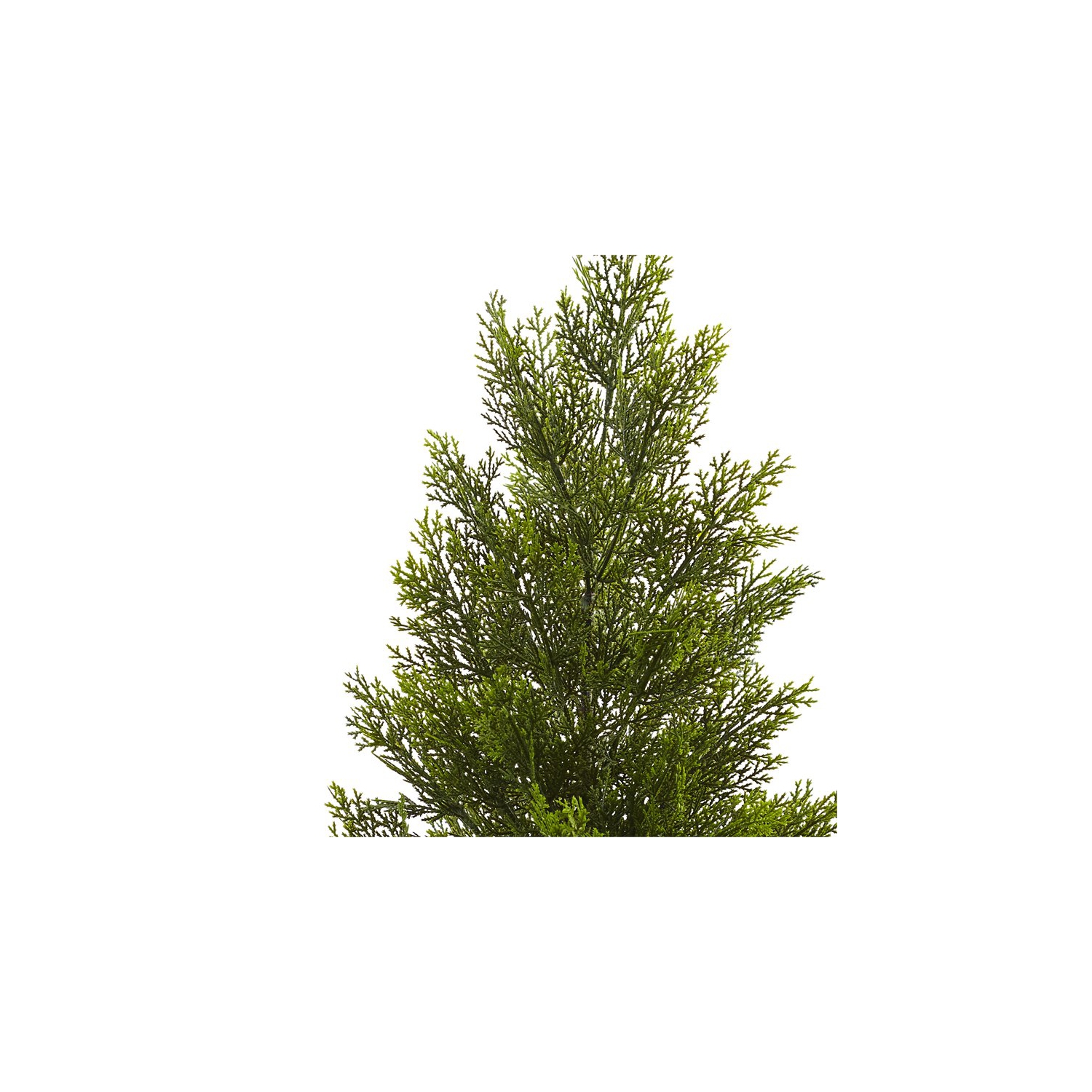 Nearly Natural Indoor/Outdoor 36" Mini Cedar Pine Tree in Green/Black