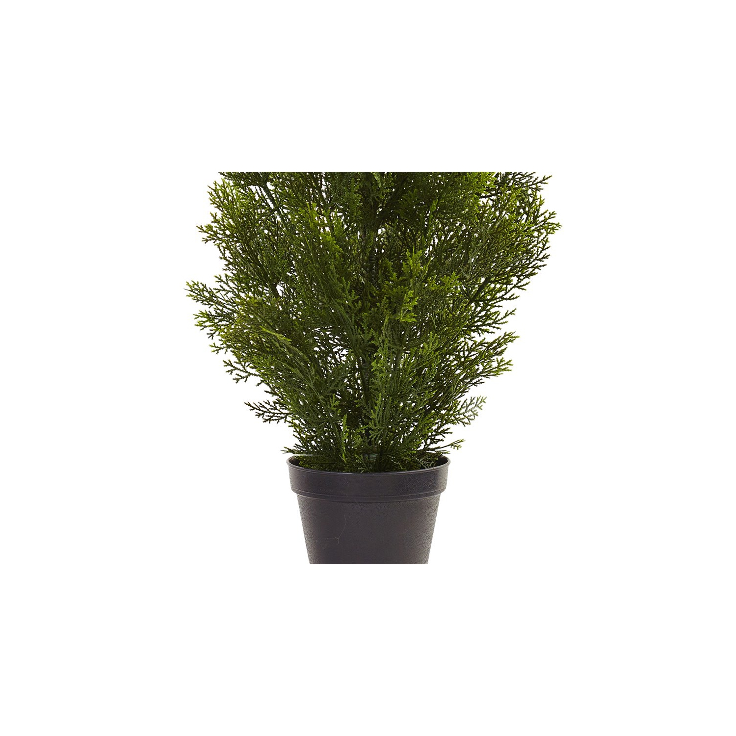 Nearly Natural Indoor/Outdoor 36" Mini Cedar Pine Tree in Green/Black