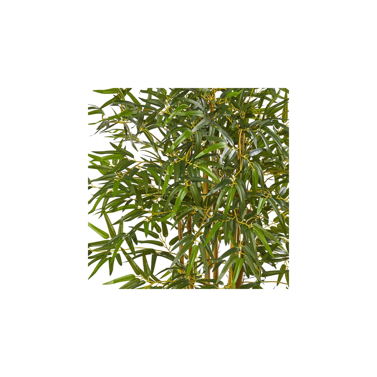 Nearly Natural 72" Curved Bamboo Silk Tree with 1700 Leaves in Green/Black