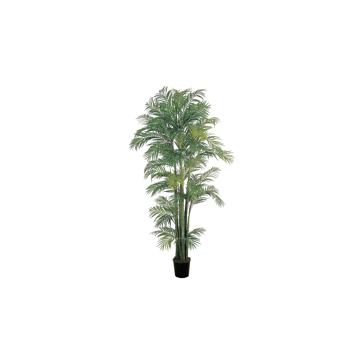 Nearly Natural 84" Areca Silk Palm Tree with 1816 Leaves in Green/Black
