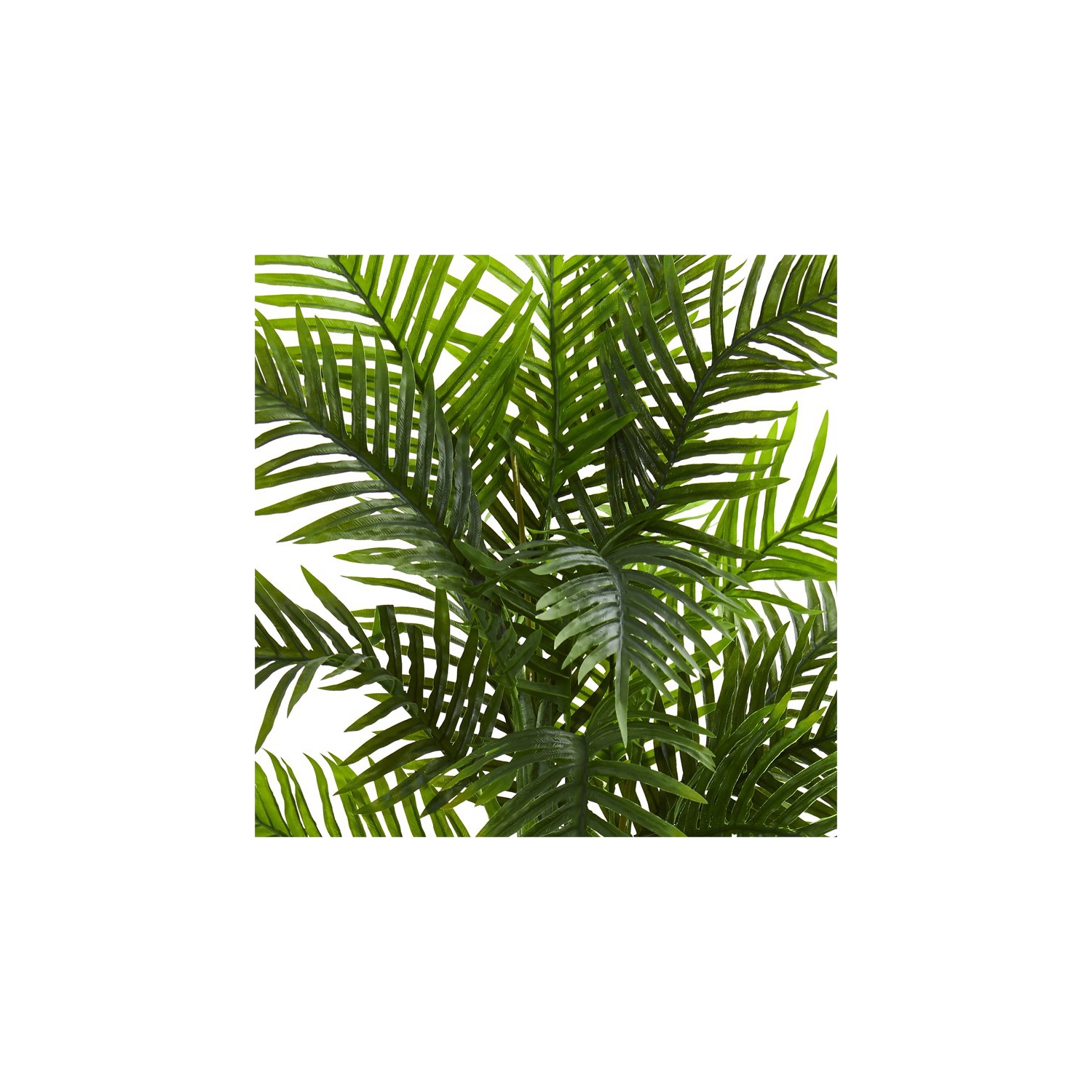 Nearly Natural 84" Areca Silk Palm Tree with 1816 Leaves in Green/Black