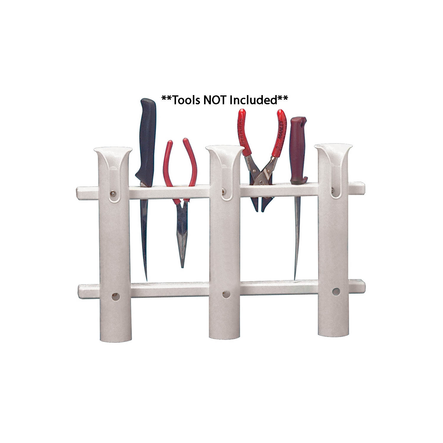 TACO Metals P03-063W 3-Rod Poly Rod Rack White