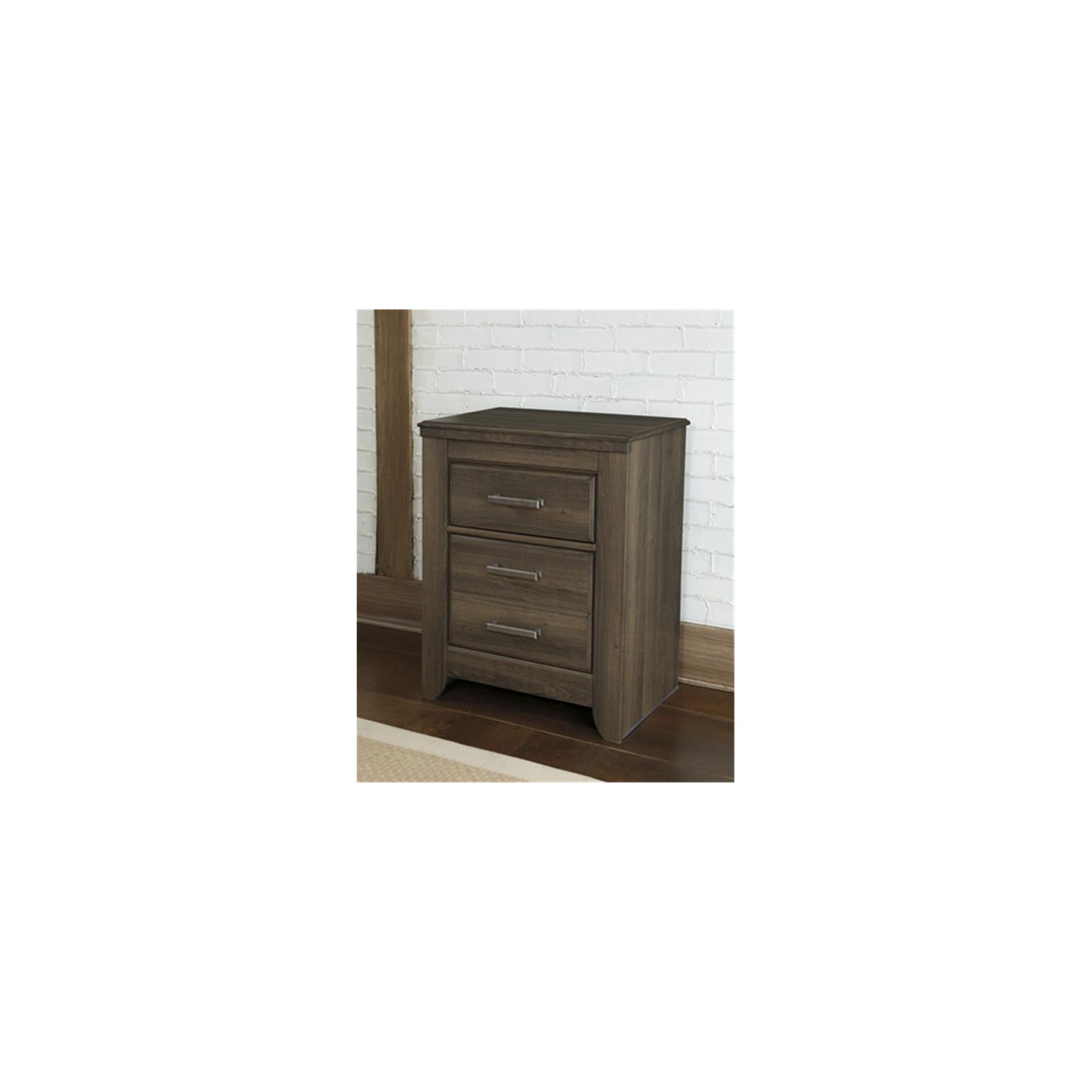 Ashley B251-92 Juararo Two Drawer Night Stand - Dark Brown