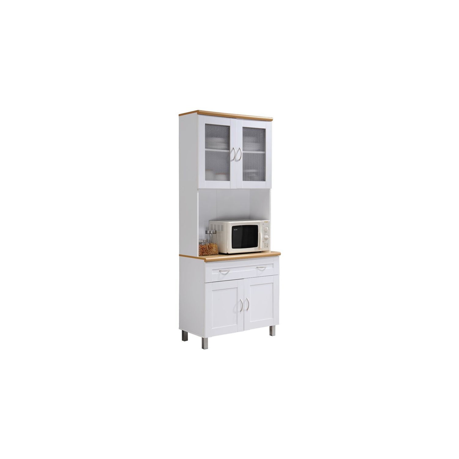Hodedah Hikf92 White Kitchen Island