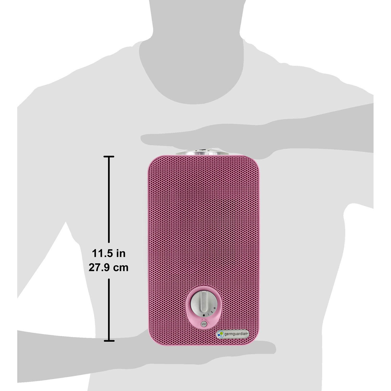 Purificateur d’air 4-en-1 GermGuardian convivial pour enfants avec filtre HEPA et projecteur - Rose