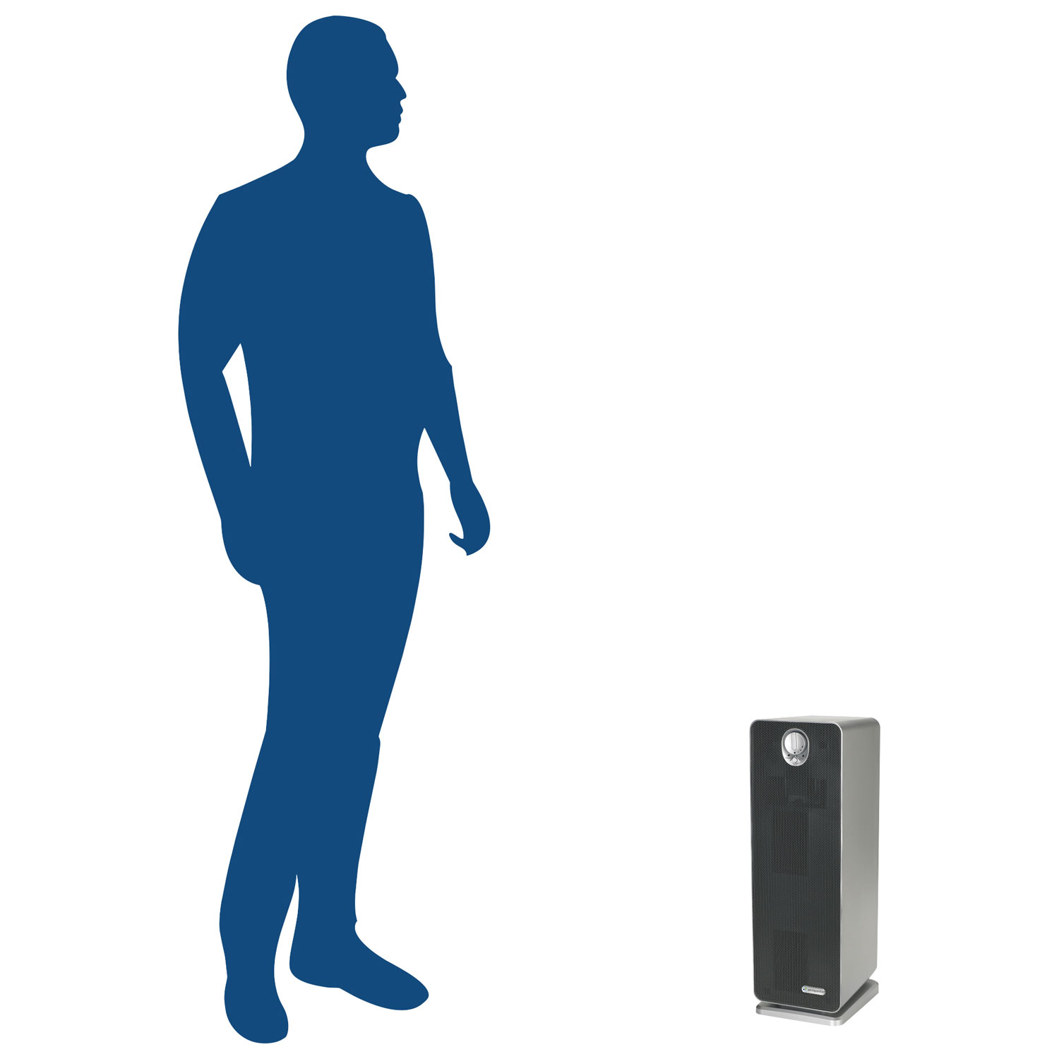 Purificateur d'air 4-en-1 de GermGuardian avec filtre HEPA - Gris