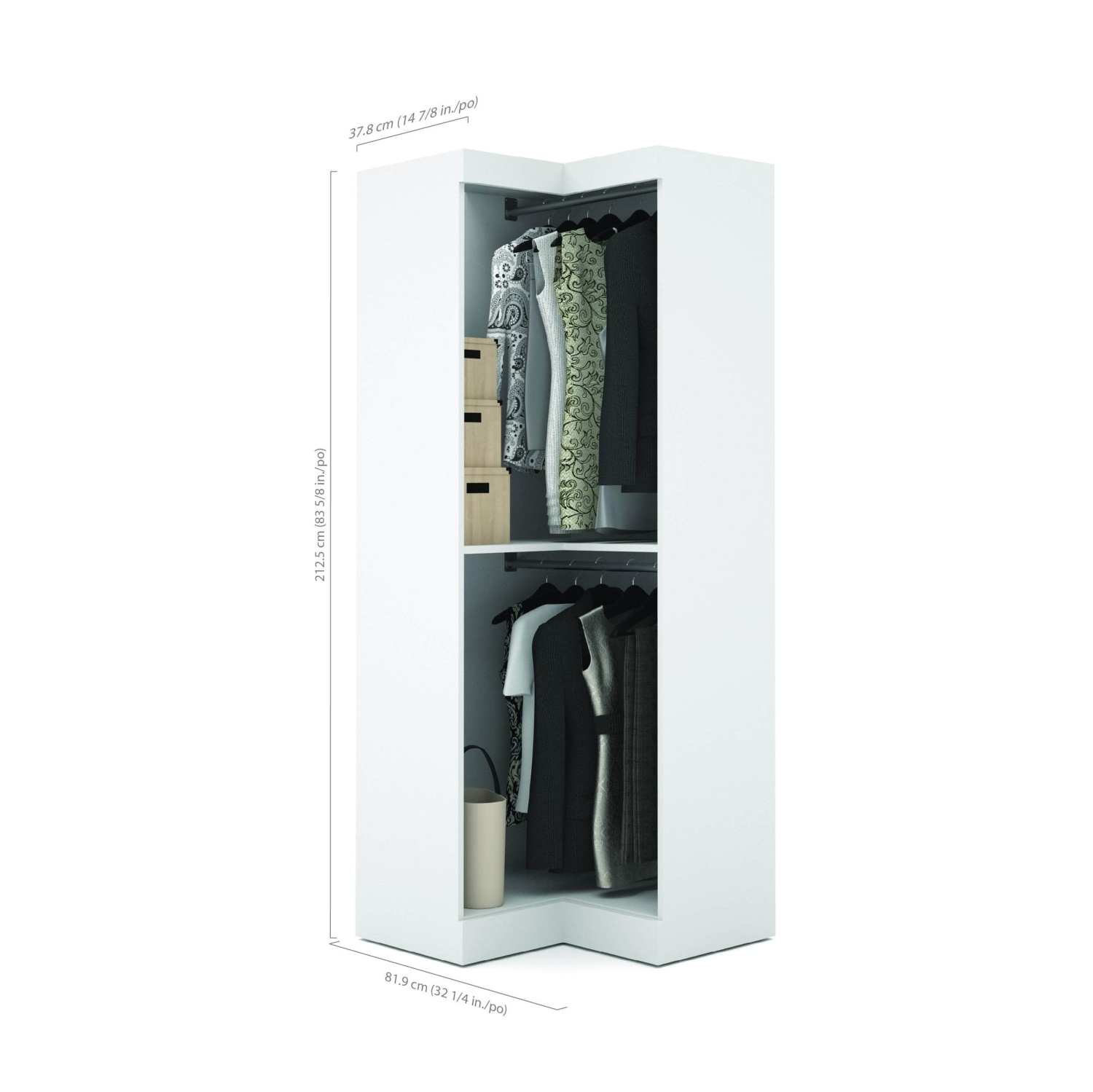 Pur 33W Corner Closet Organizer - White