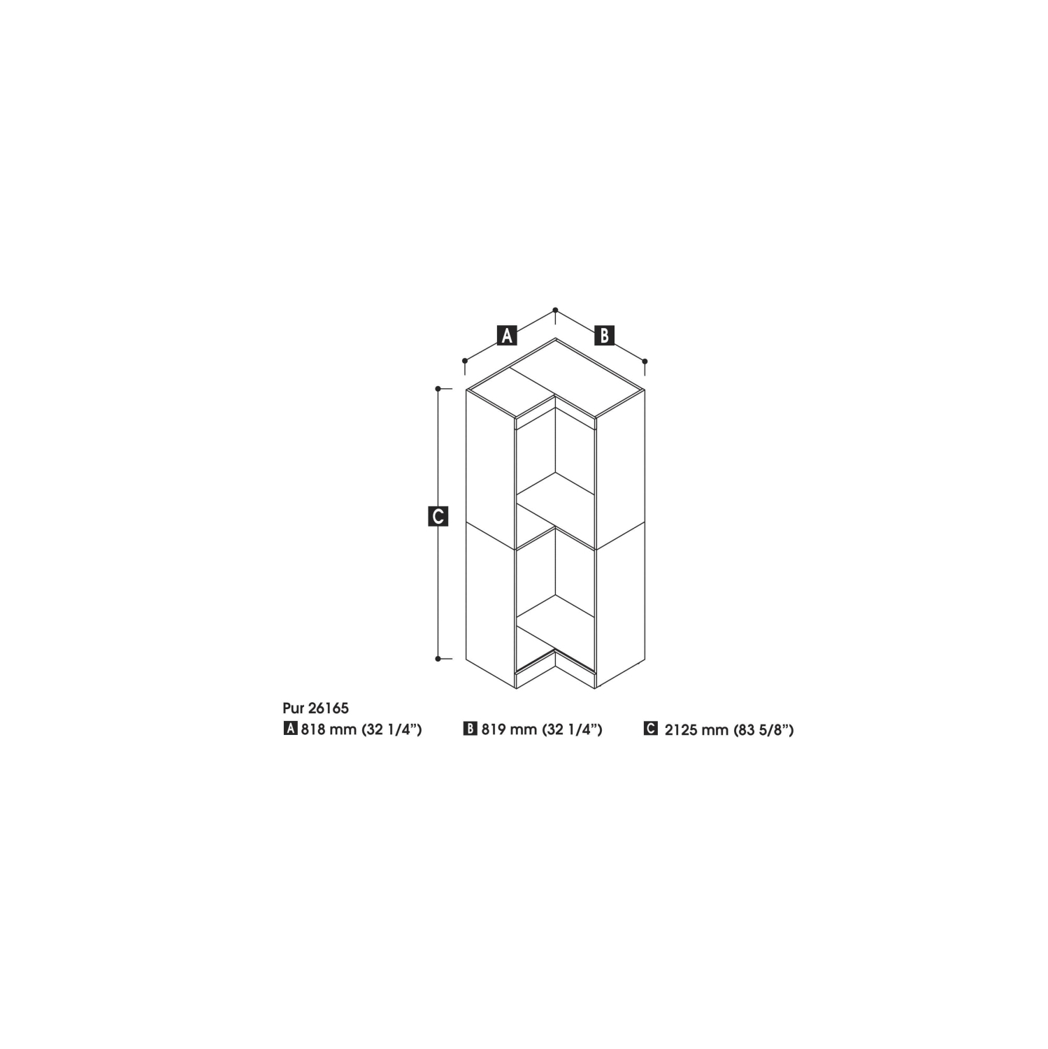 Pur 33W Corner Closet Organizer - White