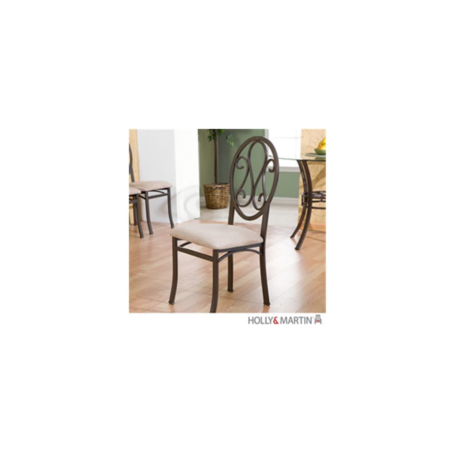 SEI BC1491 Lucianna Chairs 4pc Set - Dark Brown