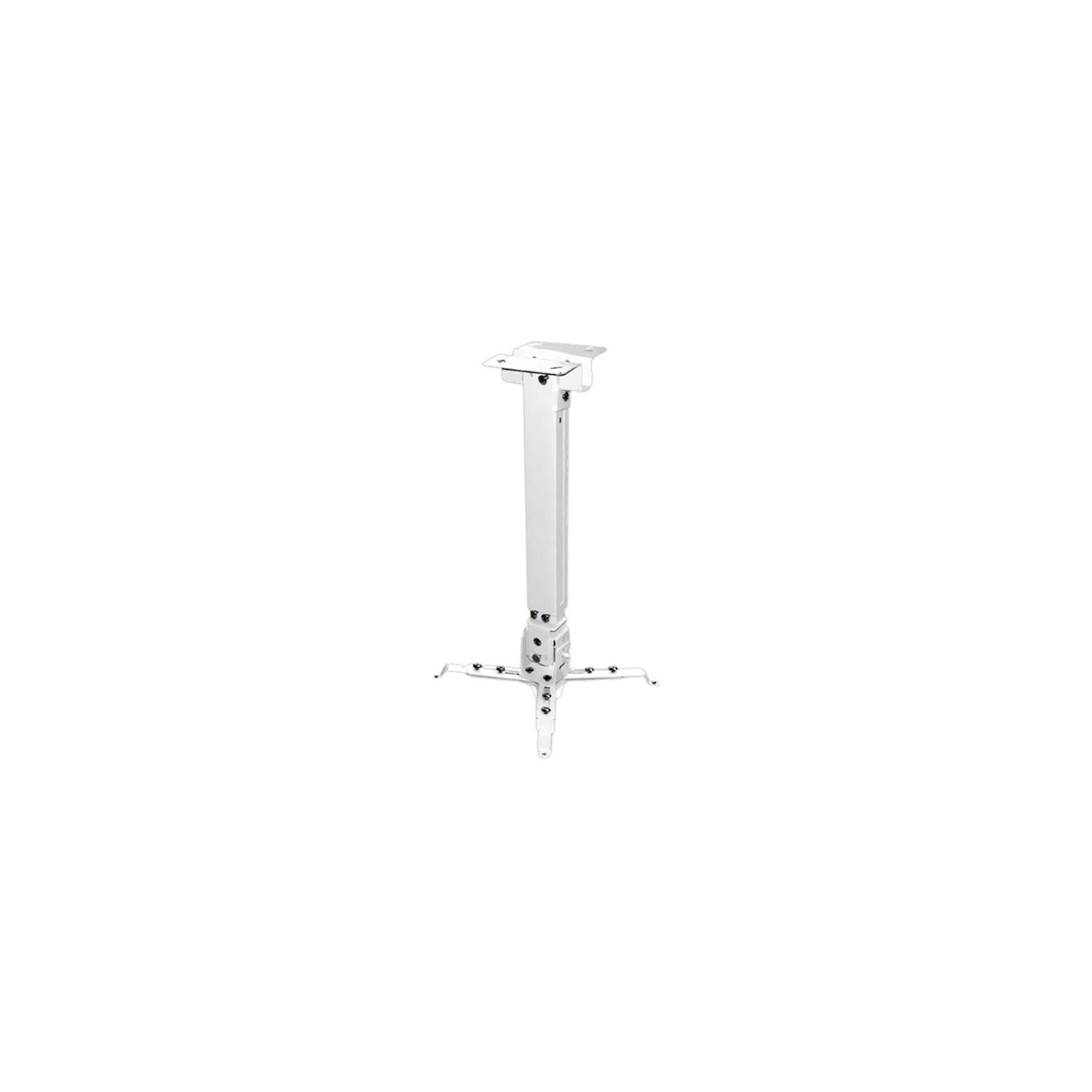 PylePro PRJCM3 Universal Projector Ceiling Mount Kit with Telescoping Height and Angle Adjustment - White