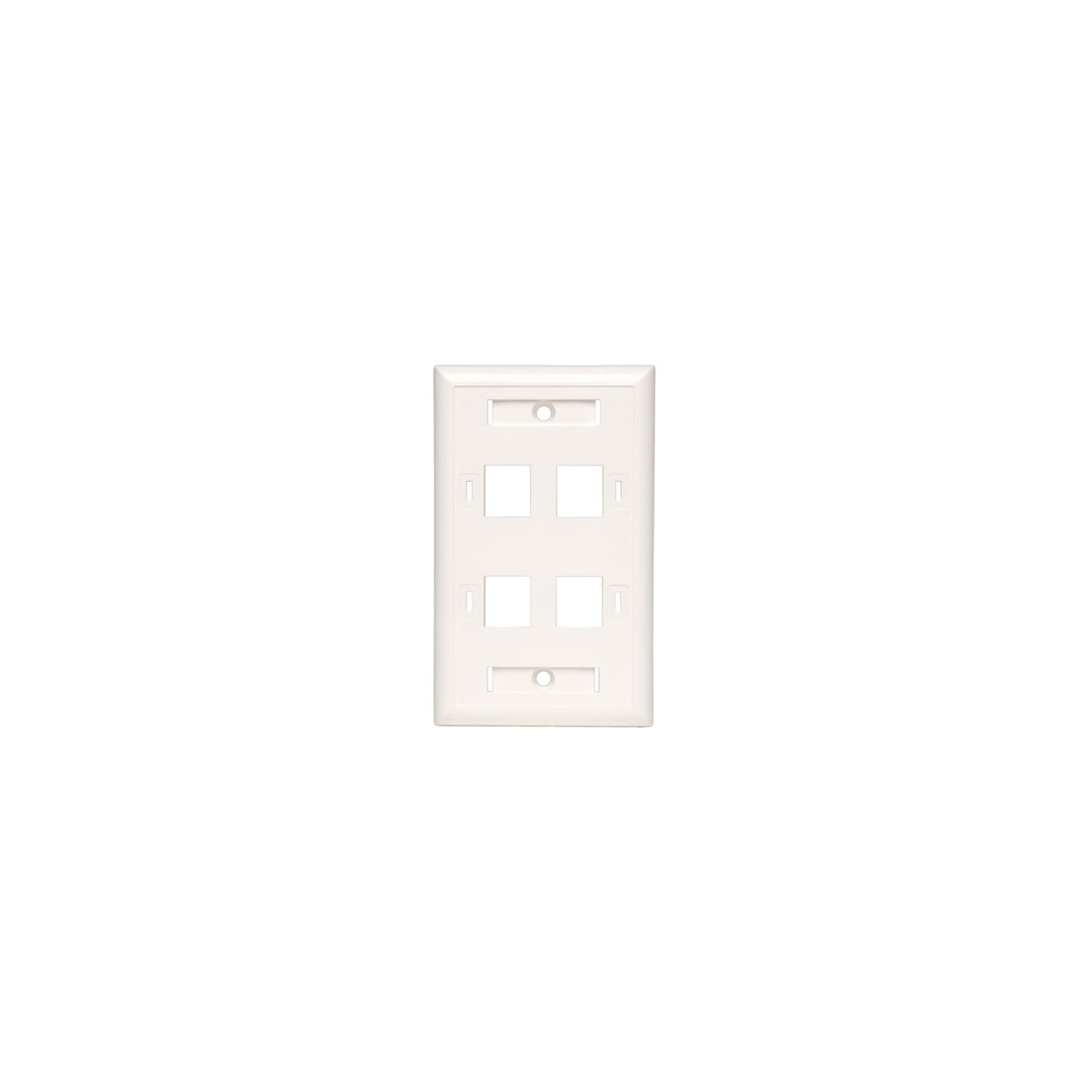 Tripp Lite – plaque murale/plaque universelle Keystone RJ-45, blanc, 4 ports