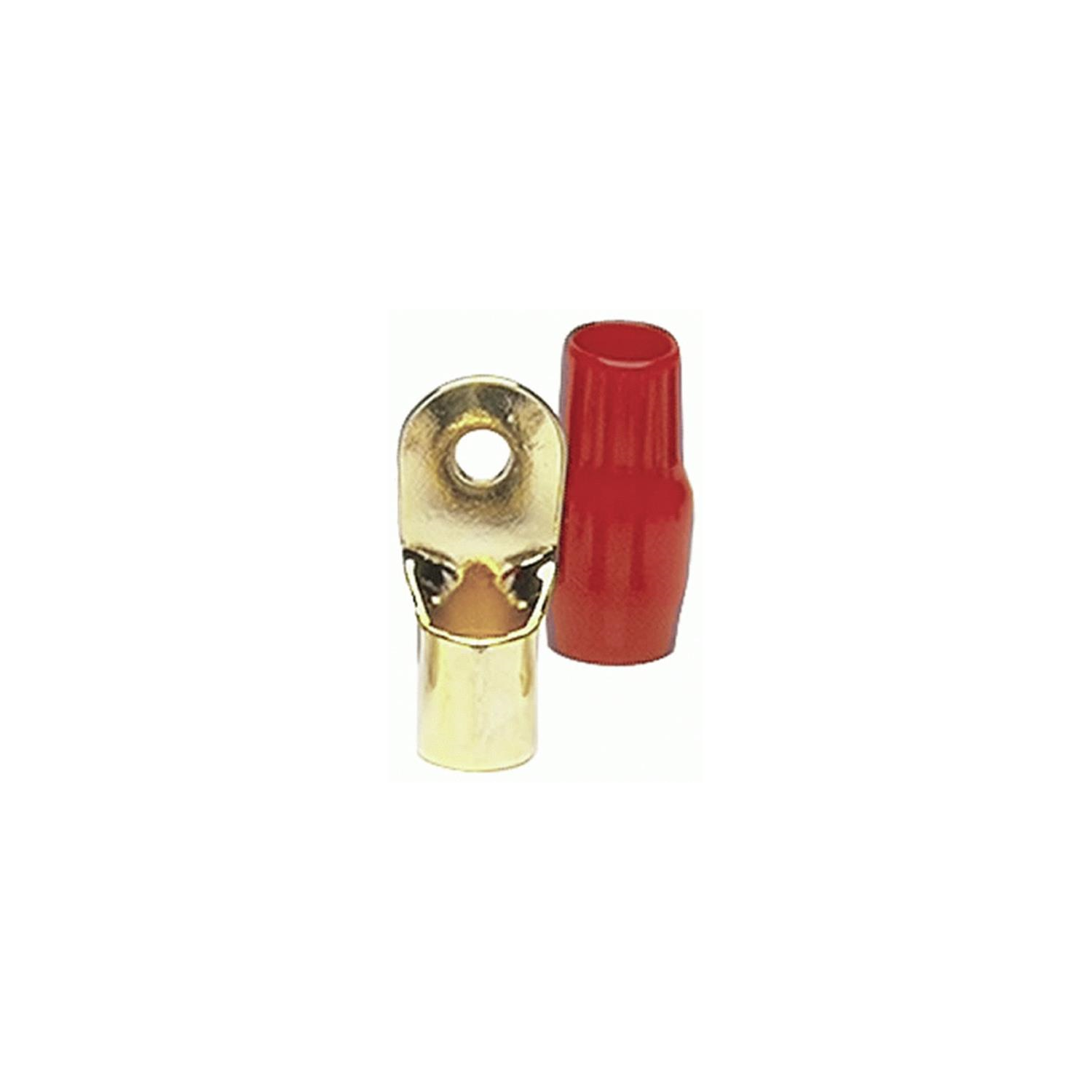 M&M Merchandisers R038RT Raptor 1-0 Awg 0.375 in. Gold Ring Term - Pack of 20