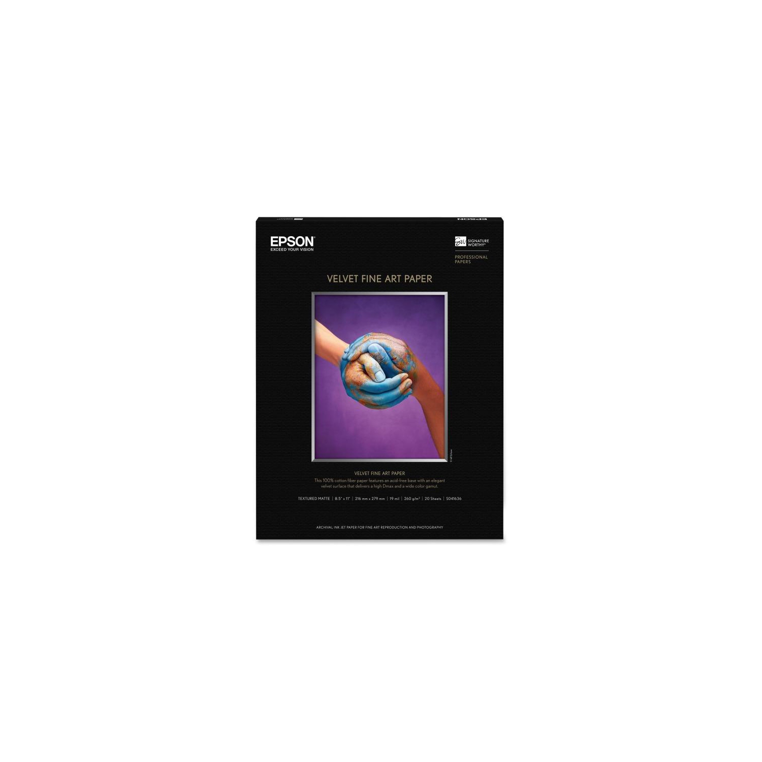 EPSON AMERICA S041636 VELVET FINE ART PAPER 8.5 Inch X 11 Inch