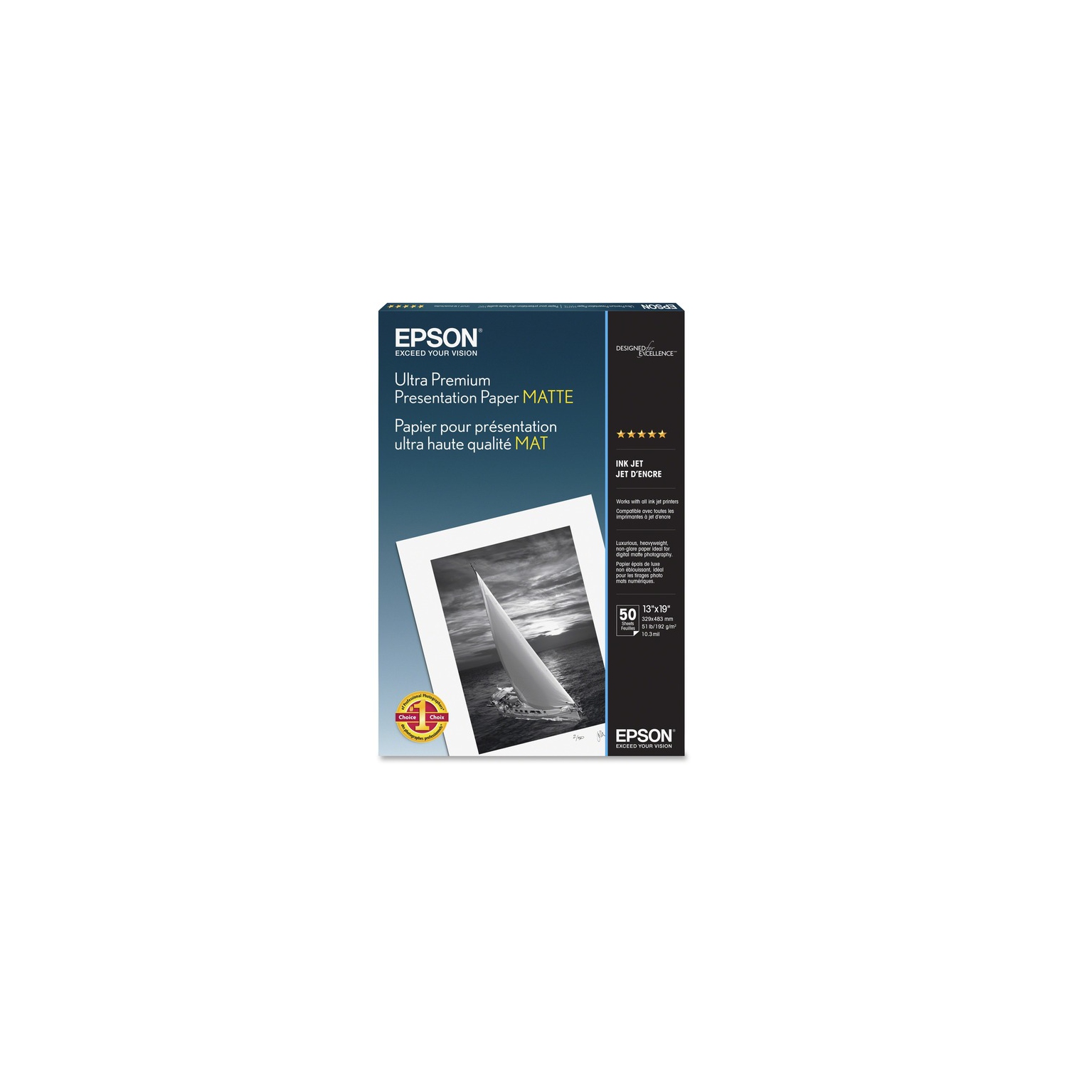 Epson – papier photo mat Archival 13 x 19 50/pqt B3, 50 feuilles