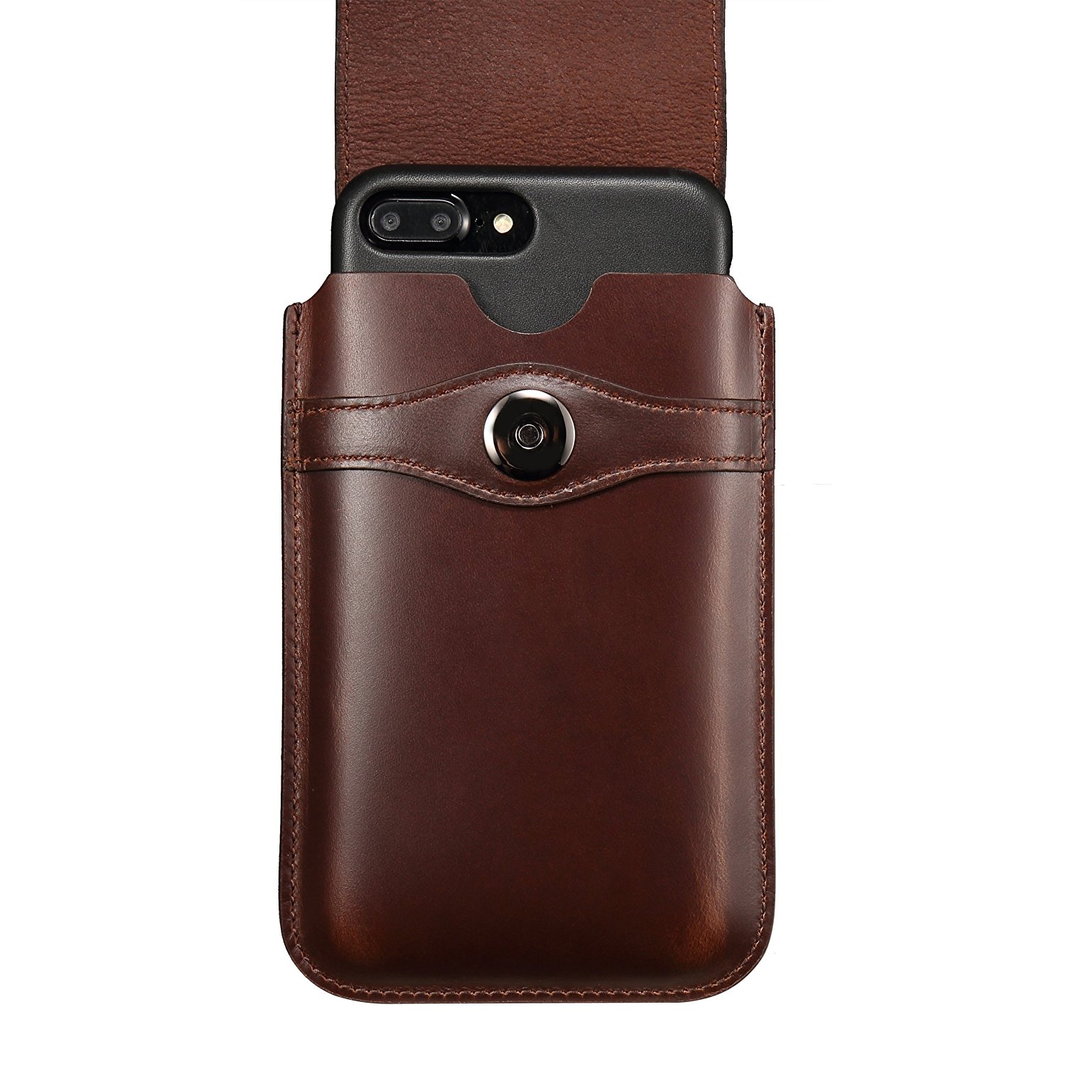 Blacksmith-Labs Holster Case for iPhone 7 Plus - Gunmetal; Brown