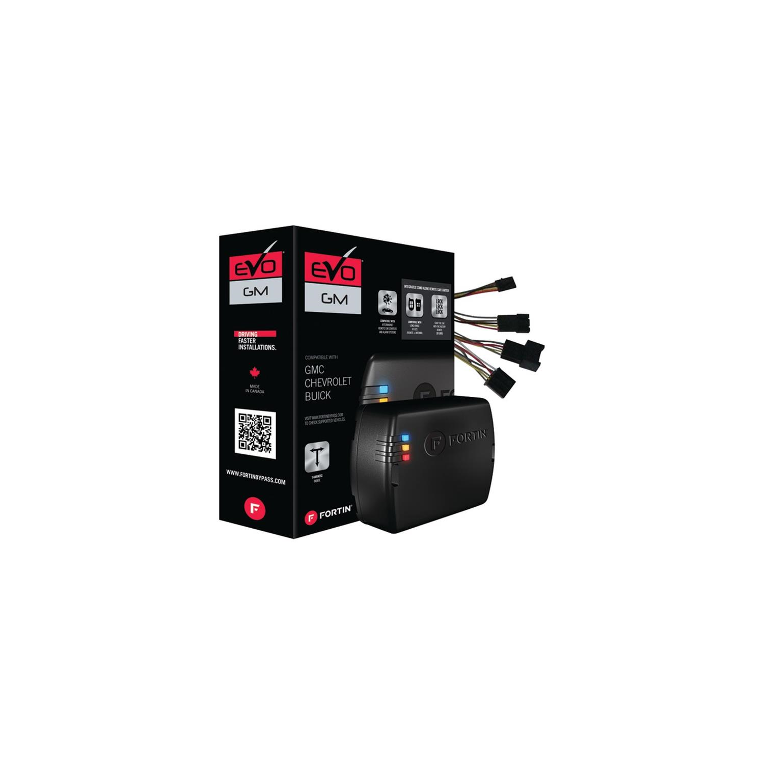 Module et faisceau en T préchargés EVO-GMT4 de Fortin - véhicules Chevrolet et GMC 2007 et versions ultérieures de Cadillac - Noir - pleine grandeur