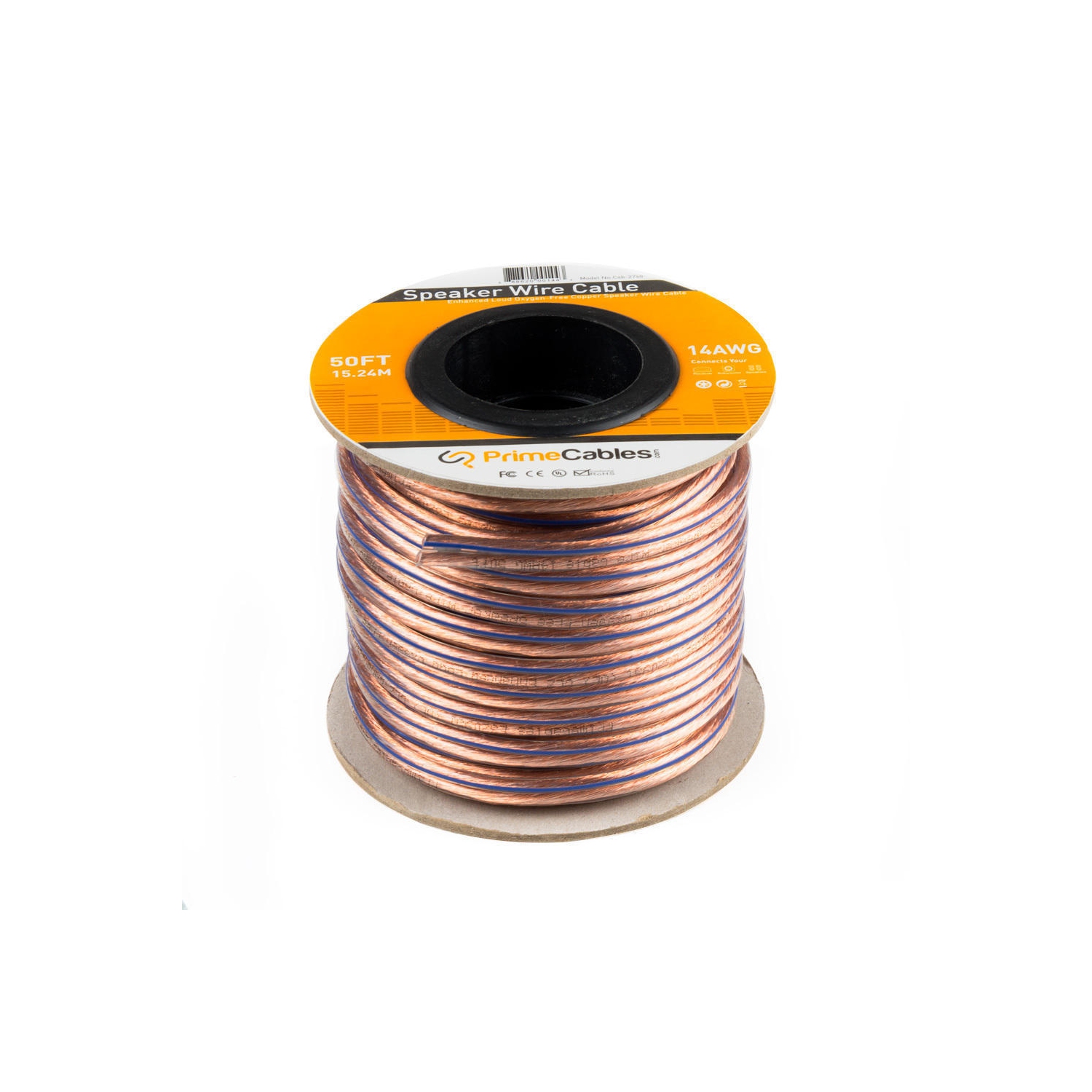 Monopriz – Câble de haut-parleur en cuivre sans oxygène amélioré 14 AWG 2748, 50 pi