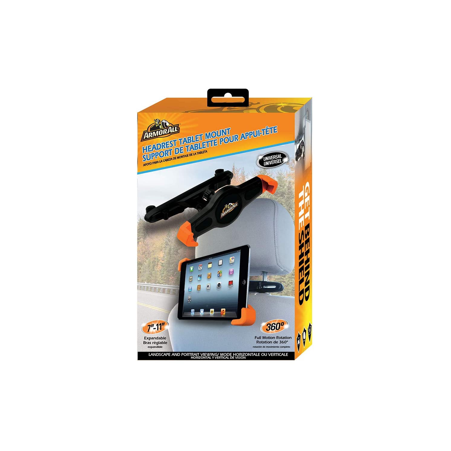 Armor All AMK3-0118-BLK Kit de montage universel pour tablette d'appui-tête