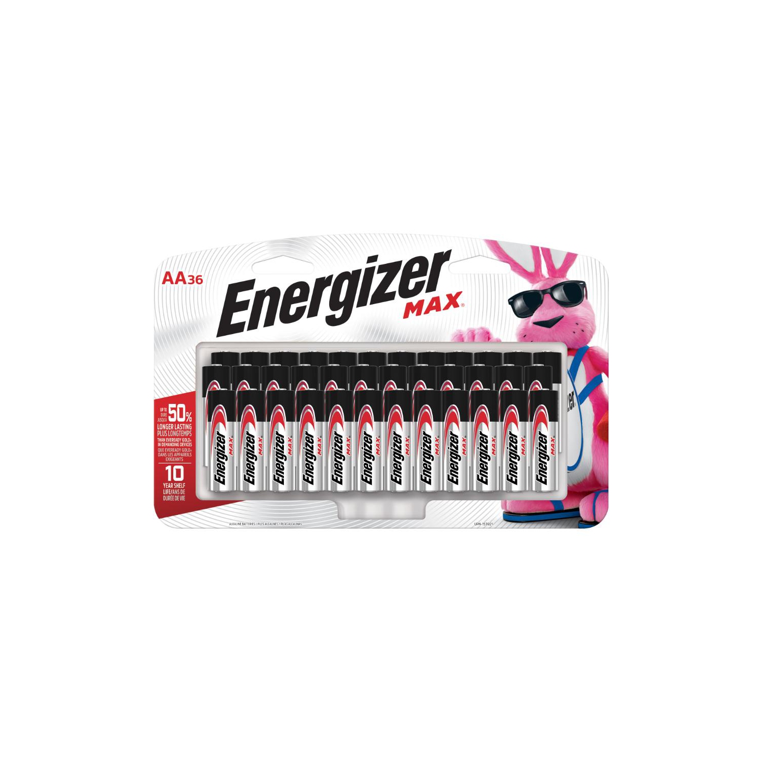 Piles alcalines AA Max 9 V, paq. 36