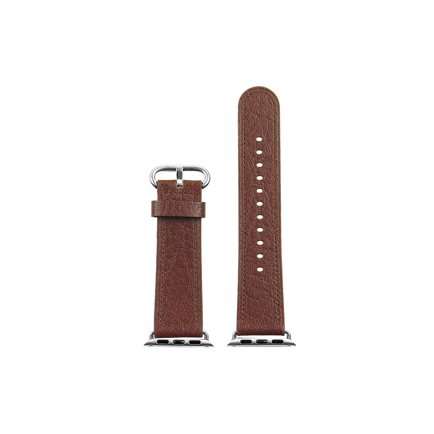DASSARI Textured Finish Leather Strap Band for 38mm Apple Watch in Brown