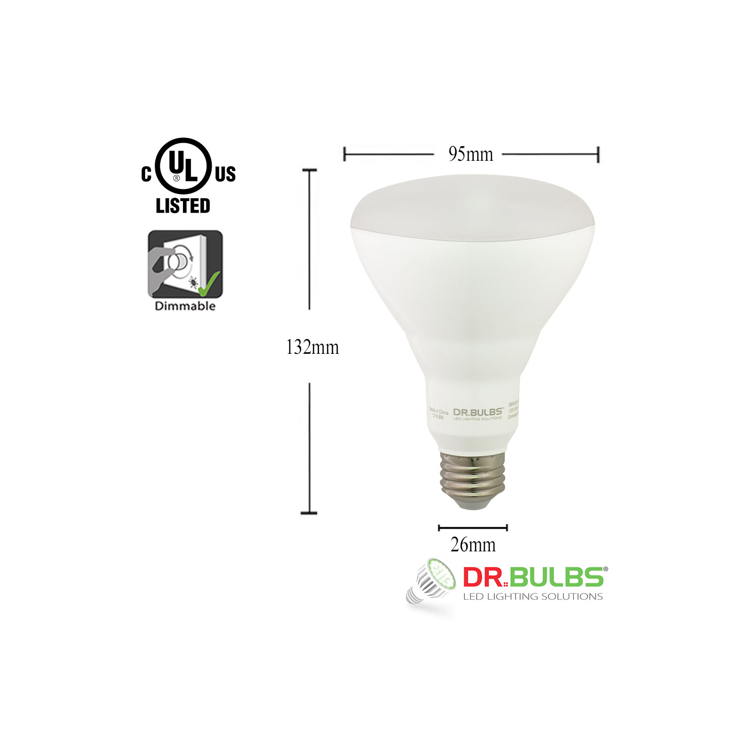 Dr. Bulbs BR30 9W Cool White (4000K) Ampoule LED - 3 ans de garantie - Livraison gratuite