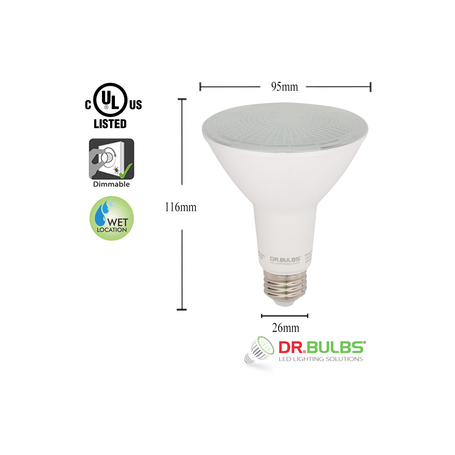 Dr. Bulbs Par30 11W Soft White (3000K) LED Bulb - 3 Year Warranty - Free Shipping