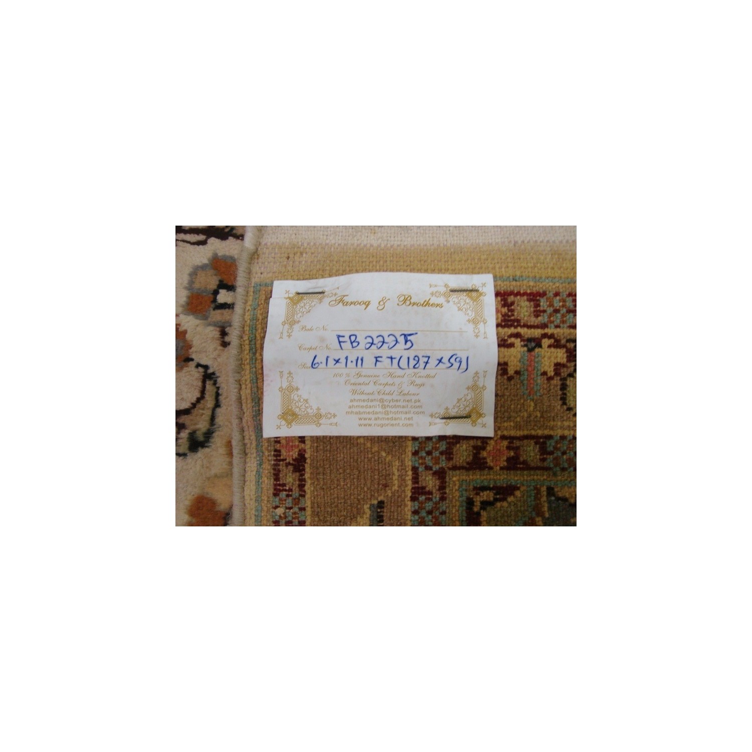 Love Ivory Floral Medallion Hand Knotted Runner Rug Wool Silk Carpet'