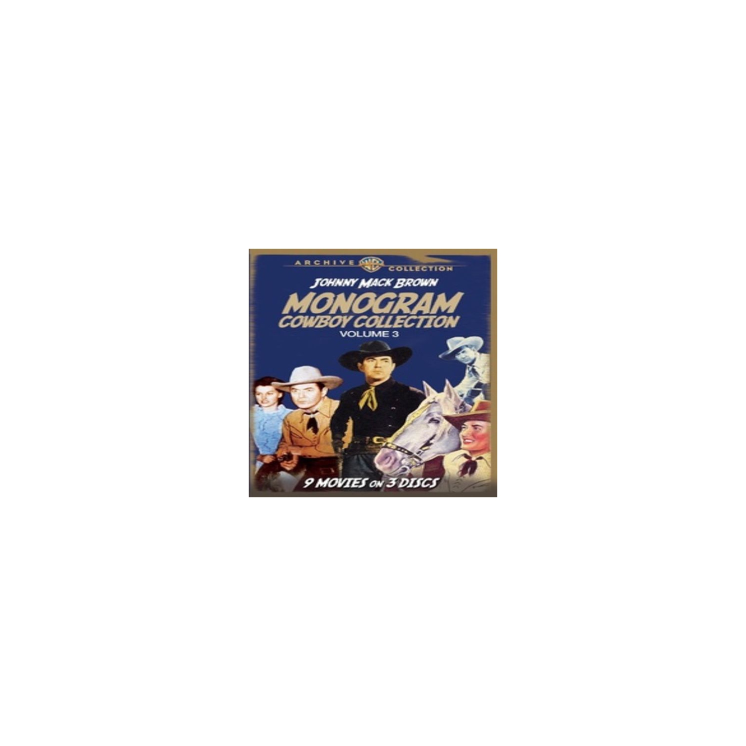 Allied Vaughn 883316516669 Monogram Cowboy Collection Volume 3: Johnny Mack Brown Classics3 - 3 Disc Set