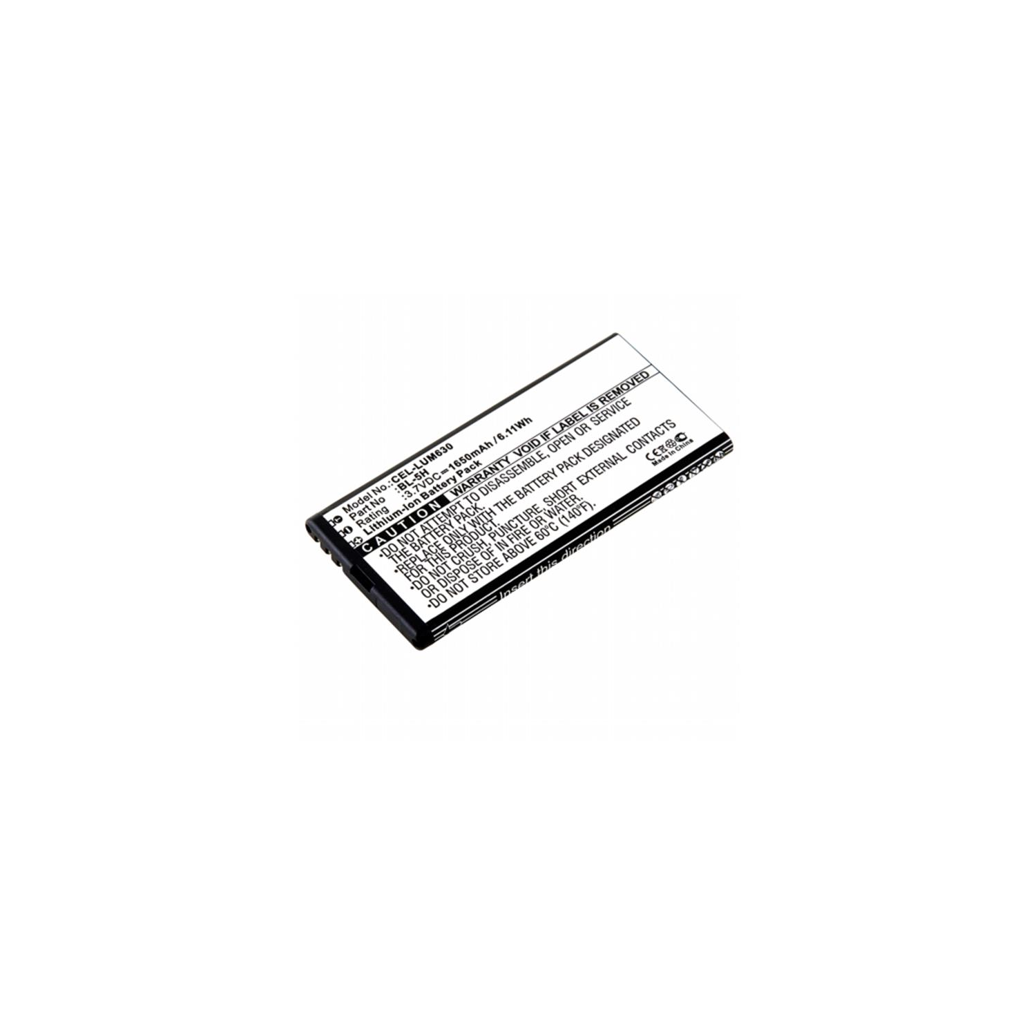 Dantona Industries CEL-LUM630 Replacement Cell Phone Battery for Nokia BL-5H