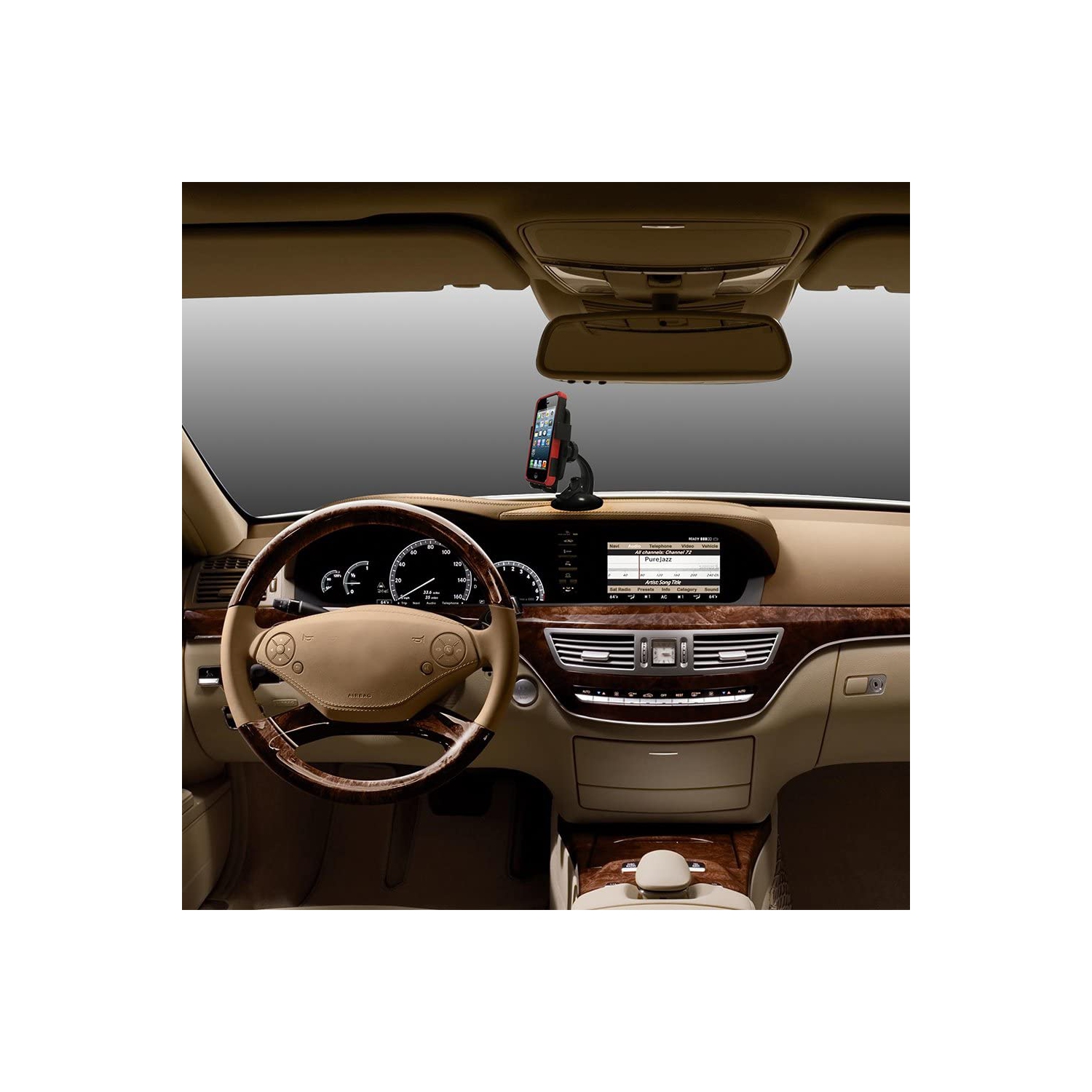 Armor All AMK3-0117-BLK Universal Suction Phone & GPS Mount Black