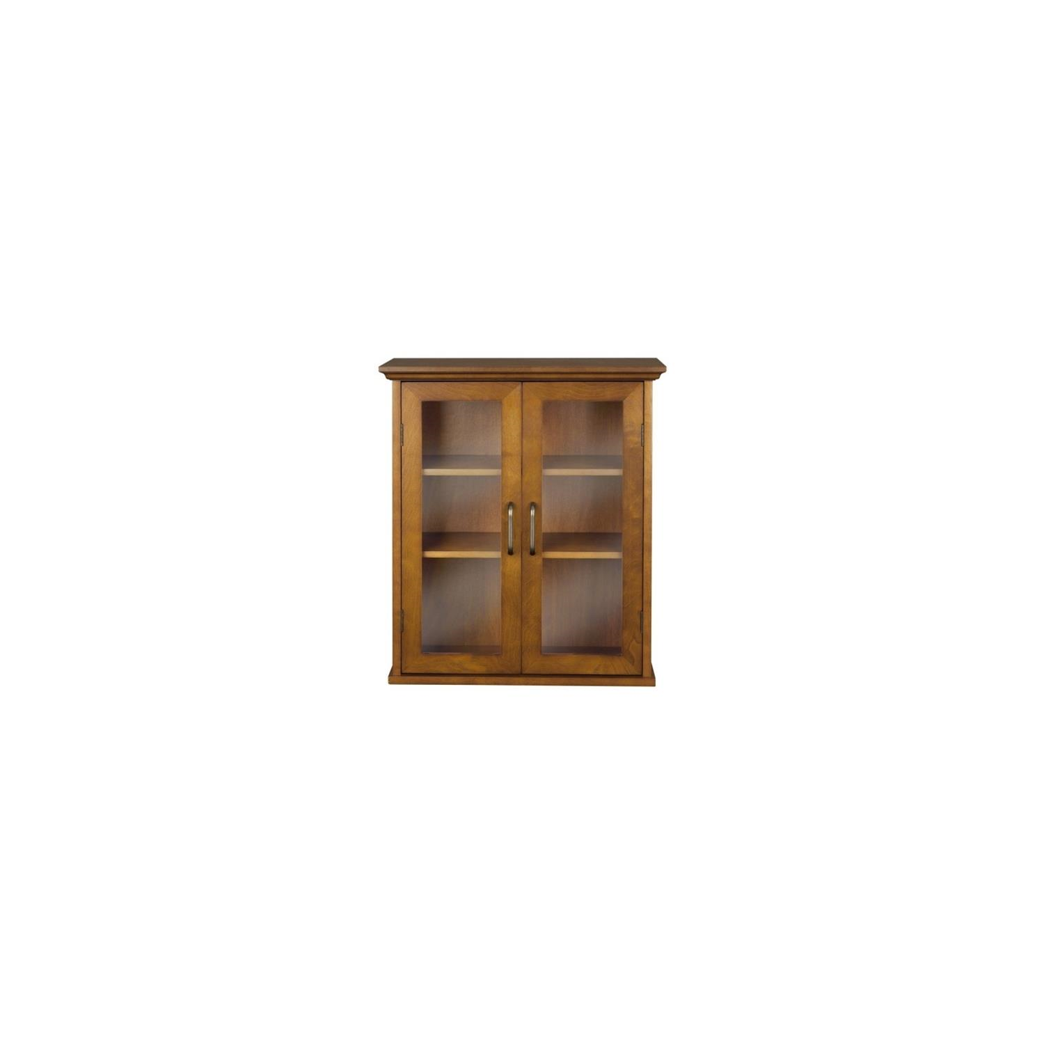 Elegant Home Fashions ELG-540 Avery Wall Cabinet with 2 Doors -Wood veneer with Oil Oak finish